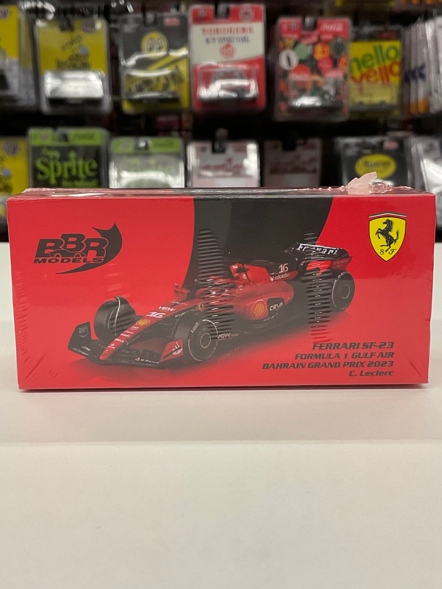 BBR Models Ferrari SF23 Formula 1 Gulf Air Bahrain Grand Prix 2023 C. Leclerc