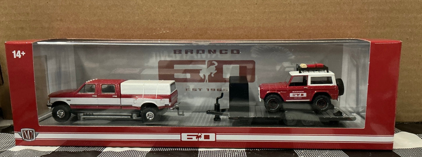 M2 machines Auto Haulers 1987 Ford F-350 Truck & 1966 Ford Bronco