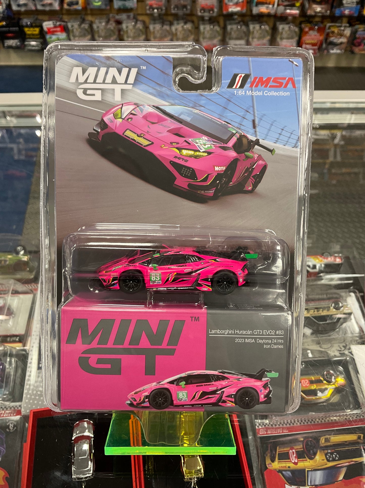 Mini GT 772 Lamborghini Huracan GT3 EVO2 #83 2023 IMSA Dayton 24 Hrs Iron Dames