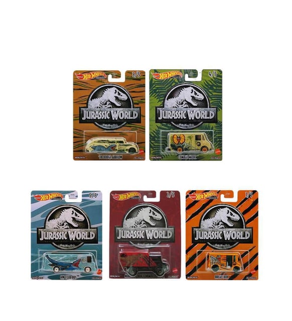 Hot Wheels Premium Jurassic Park Set of 5