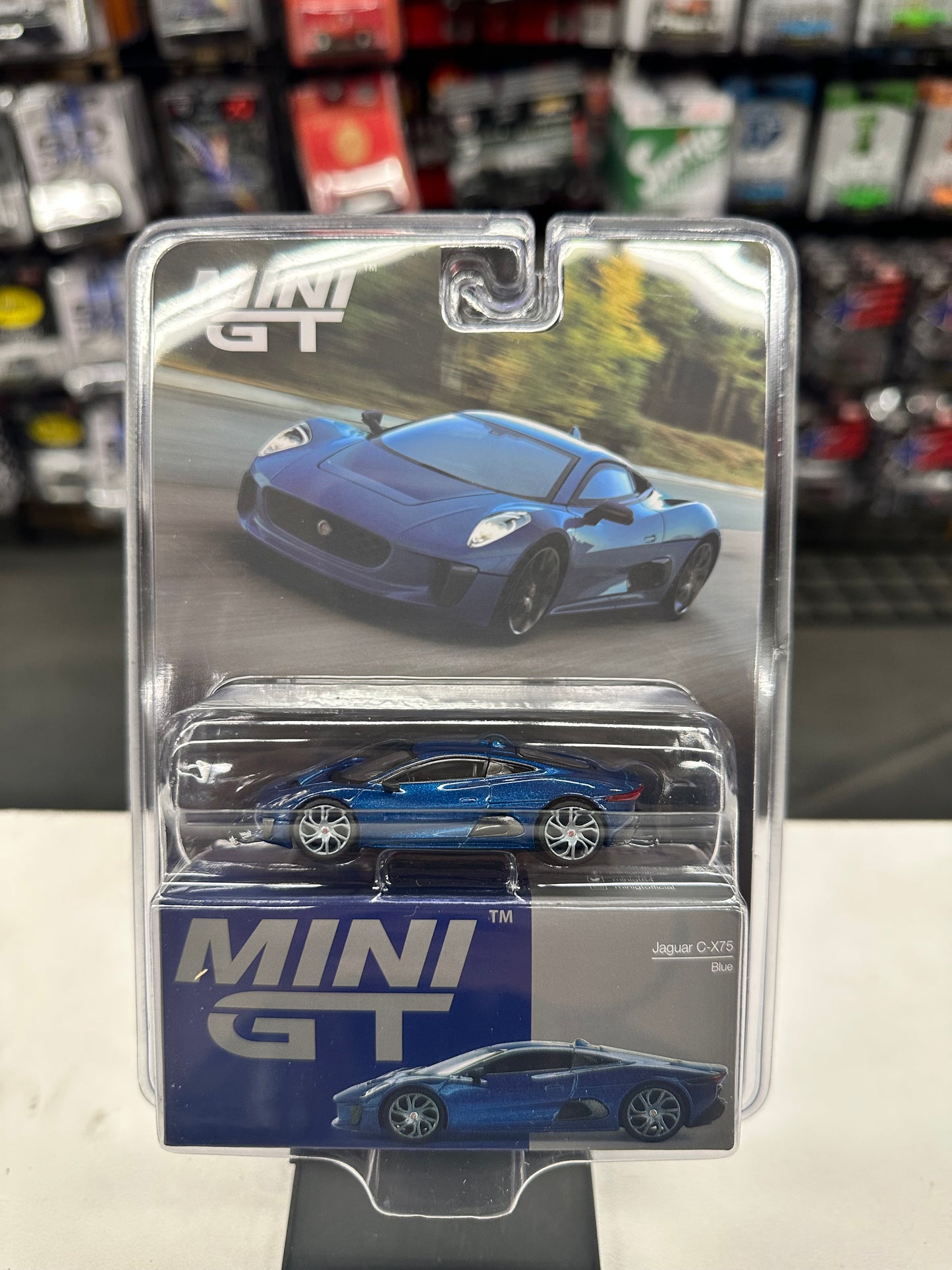 Mini GT 884 Jaguar C-X75 Blue