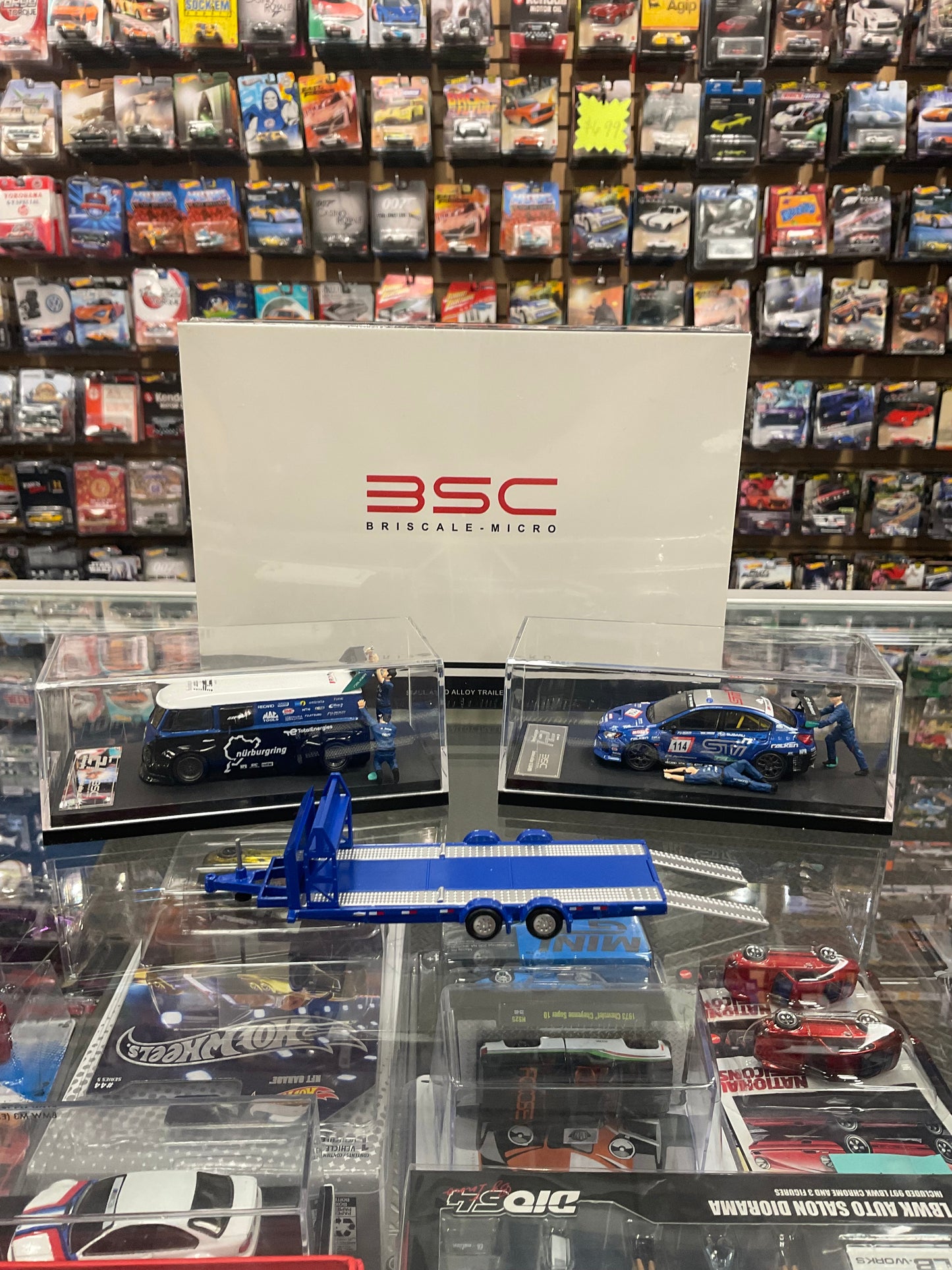 BSC Subaru WRX STI, VW T1 Modified, Trailer & Repairmen Set in Subaru Event Livery