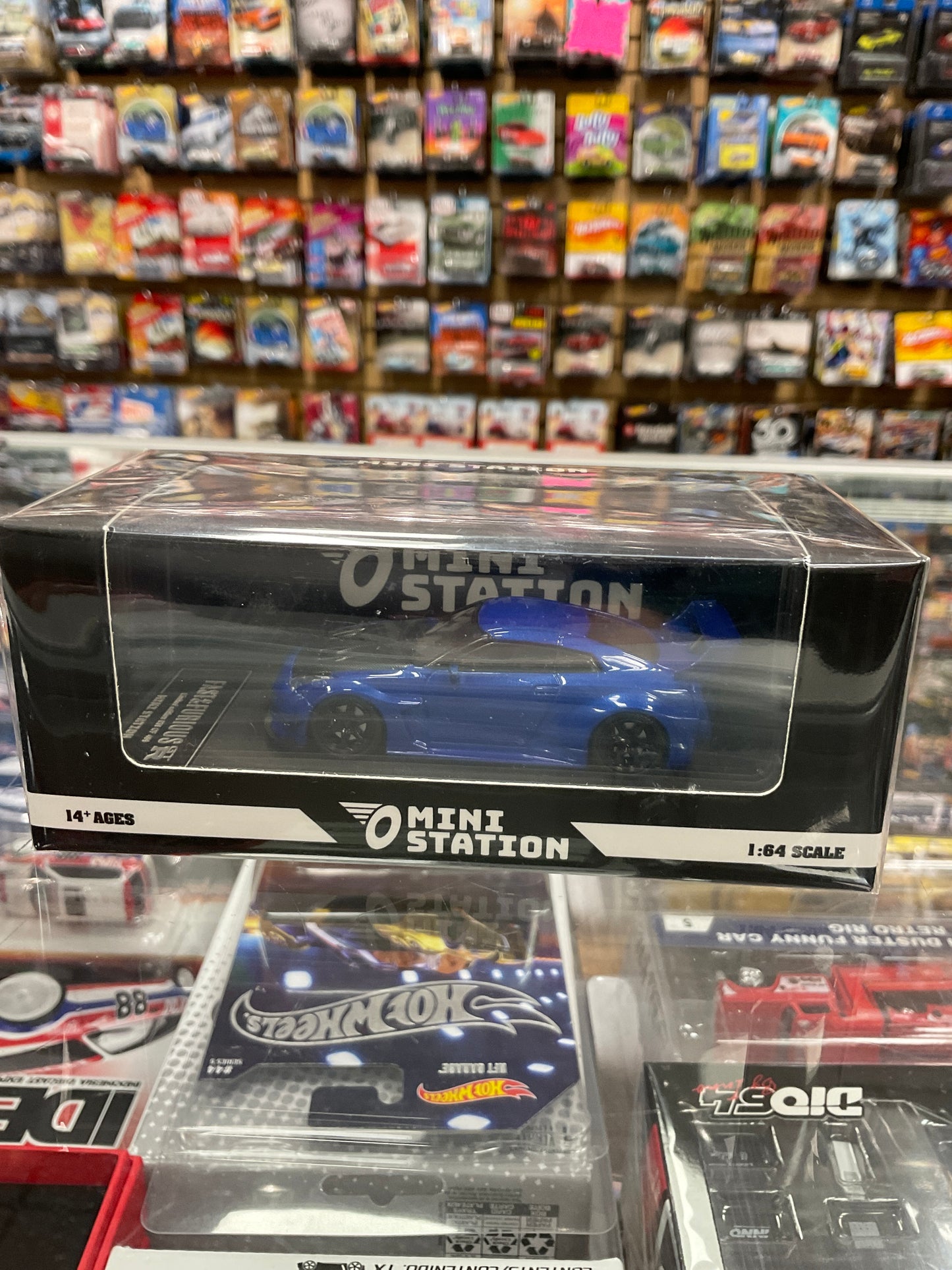 Mini Station Fast and Furious Blue w/ Carbon Hood GTR (R35)