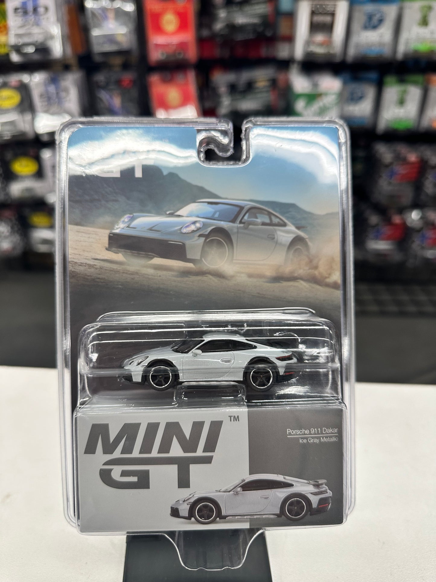 Mini GT 891 Porsche 911 Dakar Ice Gray Metallic