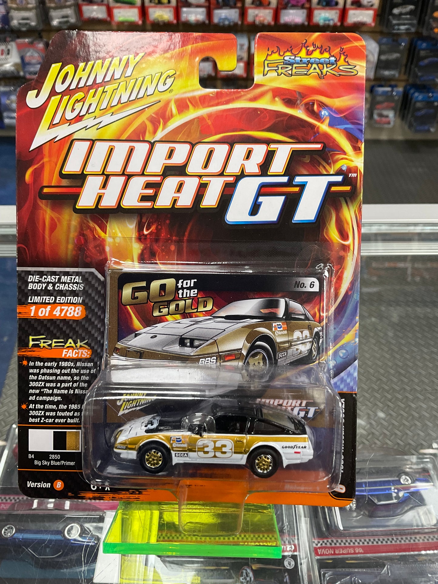 Johnny Lightning Import Heat GT 1985 Nissan 300ZX Big Sky Blue/Primer