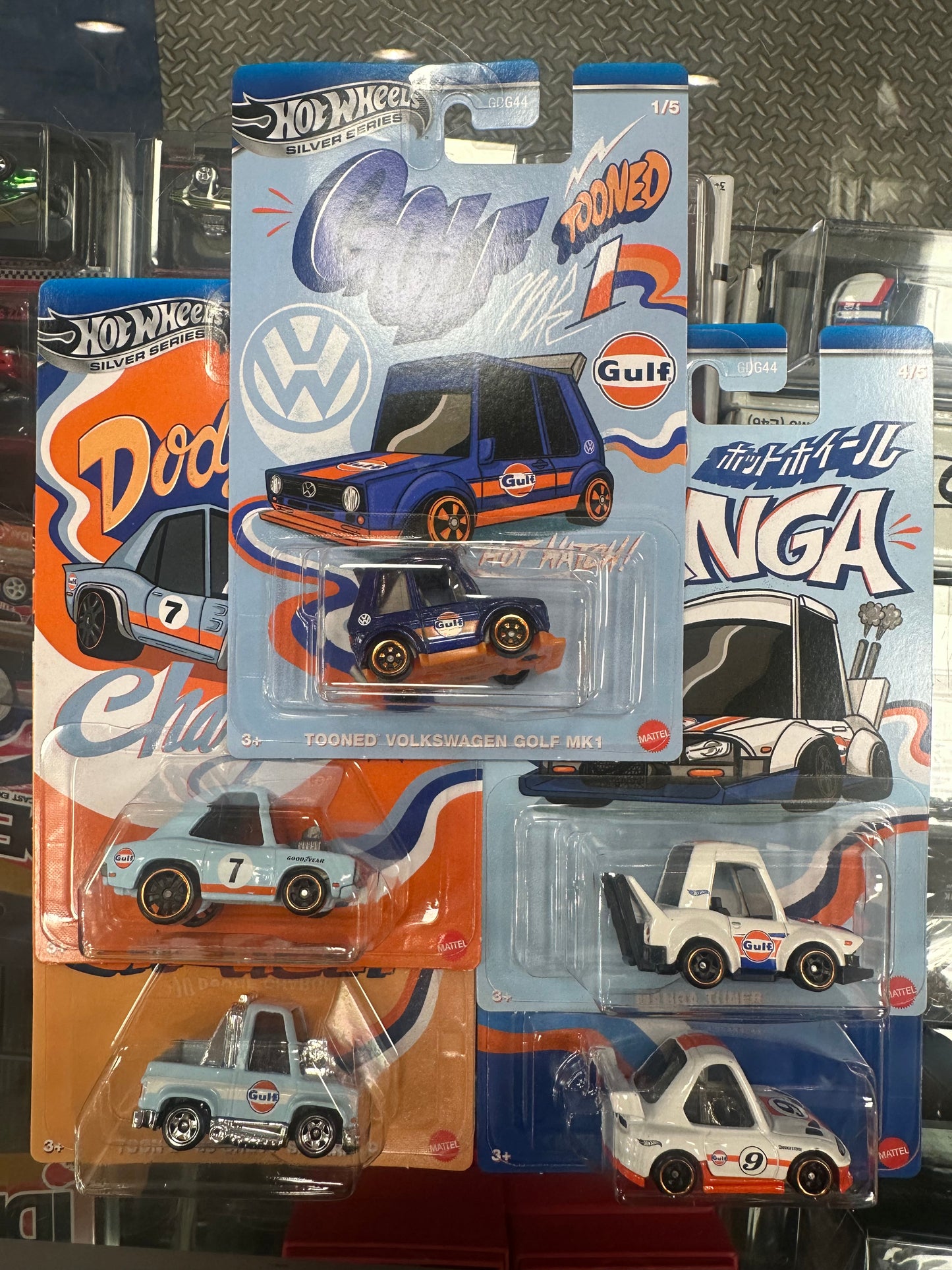 Hot Wheels Silver Series Gulf Tooned Set of 5 957L