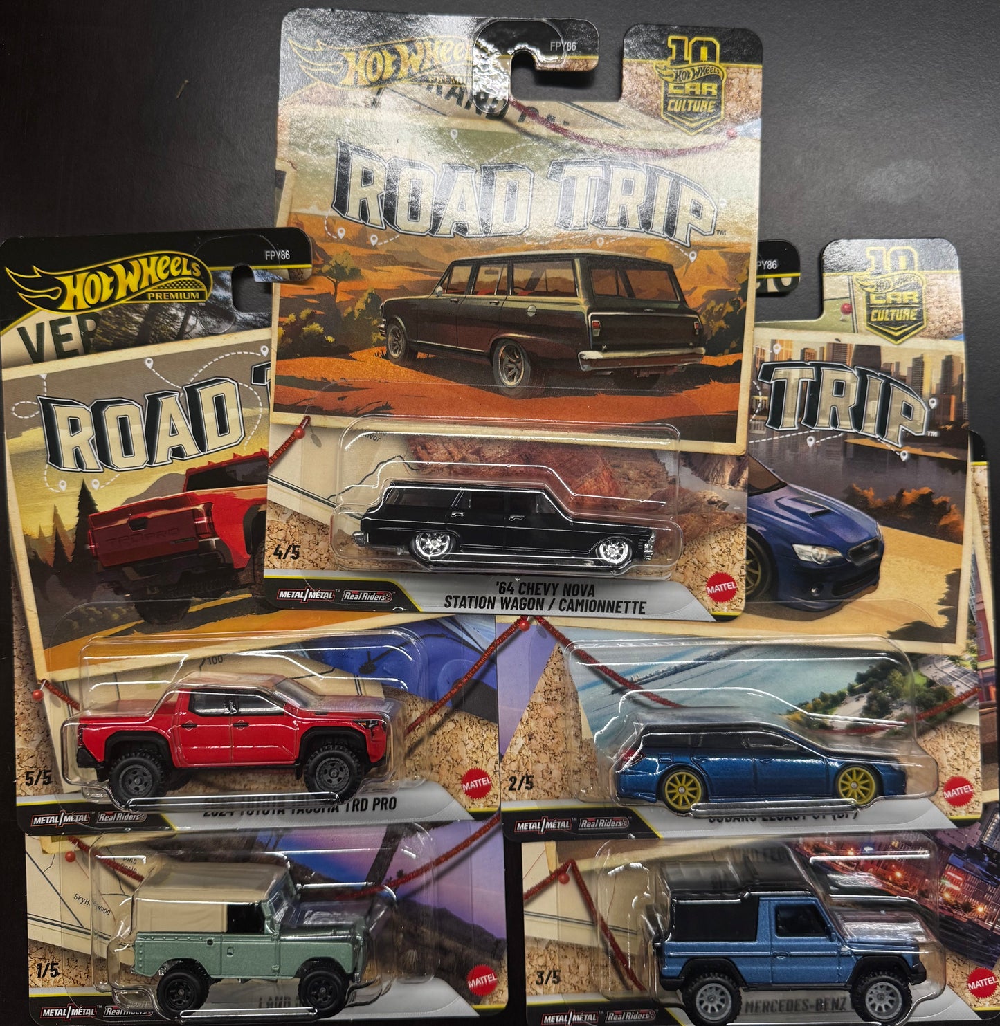 2026 Hot Wheels Road Trip Set of 5 FPY86-961V