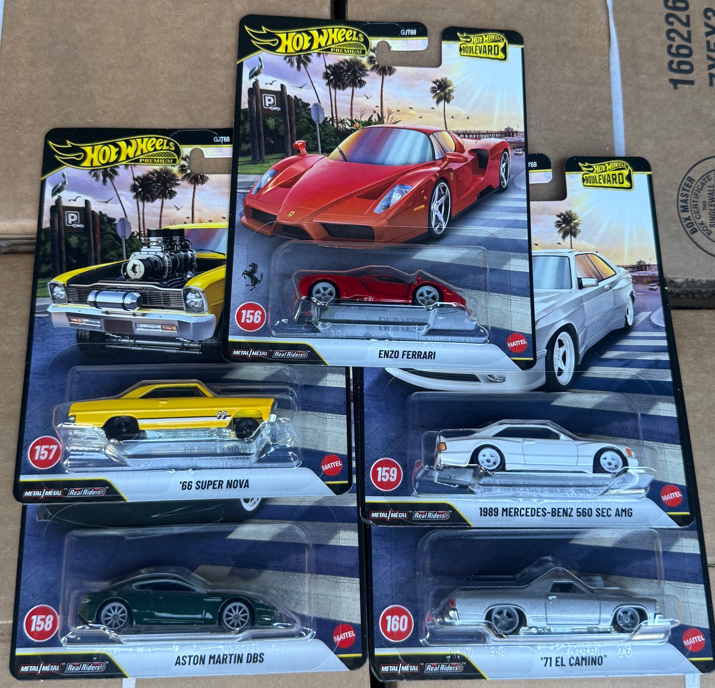 2026 Hot Wheels Boulevard J Enzo Ferrari complete set of 5