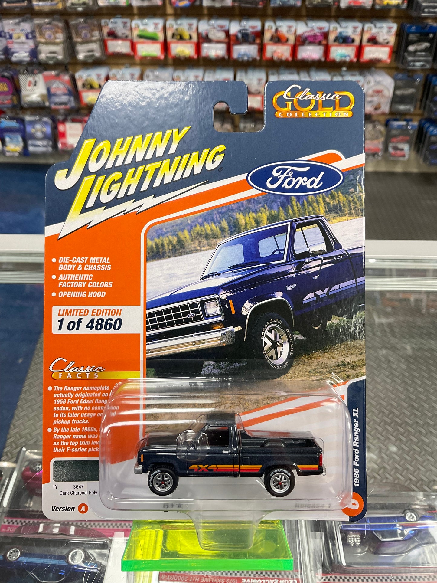 Johnny Lightning 1985 Ford Ranger XL Dark Charcoal Poly
