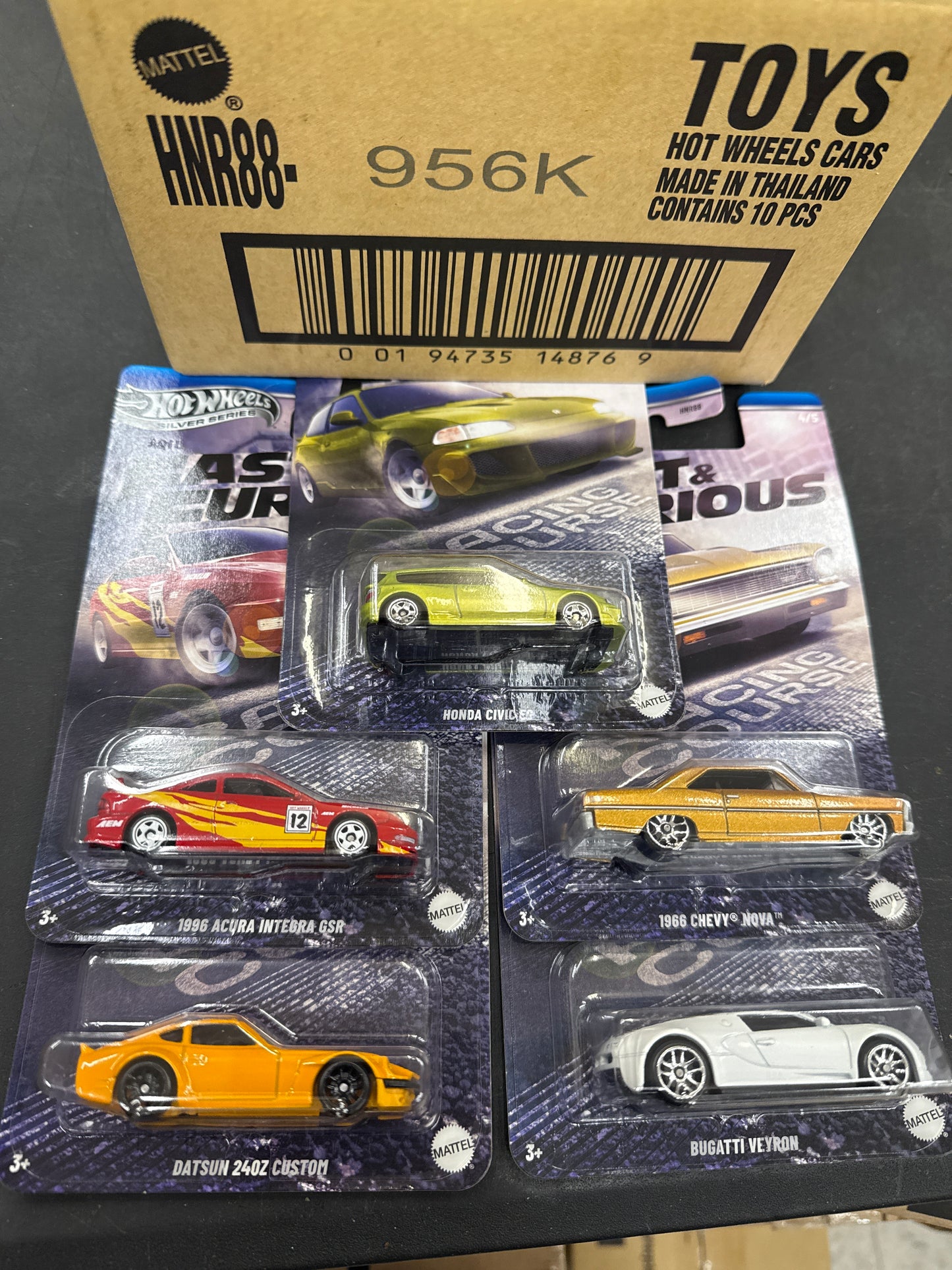 2025 Hot wheels Fast and Furious silver serie set of 5 cars -K