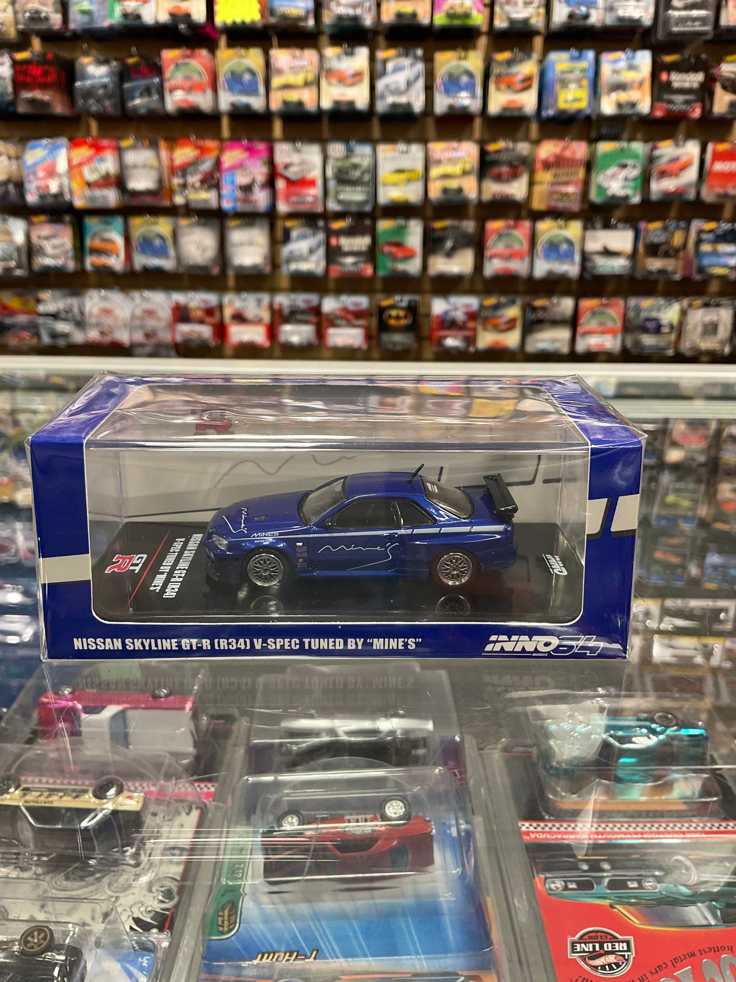 Inno64 Nissan Skyline GT-R (R34) V-Spec Tuned by “Mine’s” Blue
