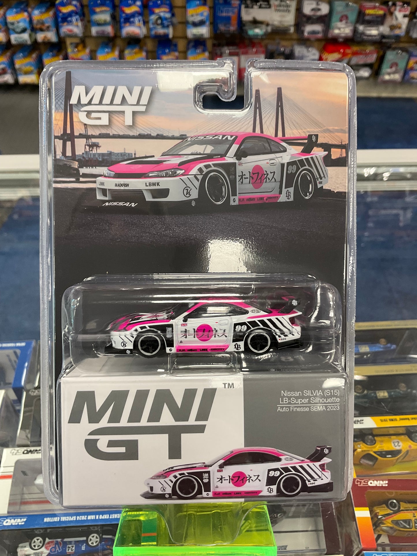 Mini GT 781 Nissan Silvia (S15) LB-Super Silhouette Auto Finesse SEMA 2023