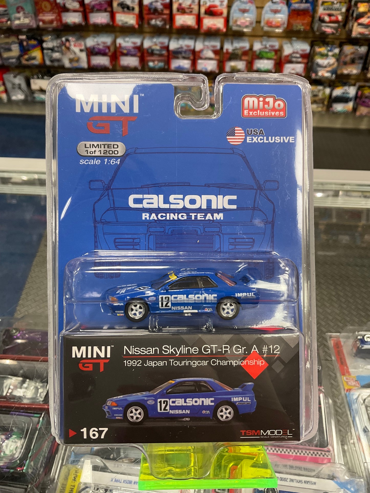 Mini GT 167 Nissan Skyline GT-R Gr. A #12 1992 Japan Touringcar Championship Calsonic Racing Team
