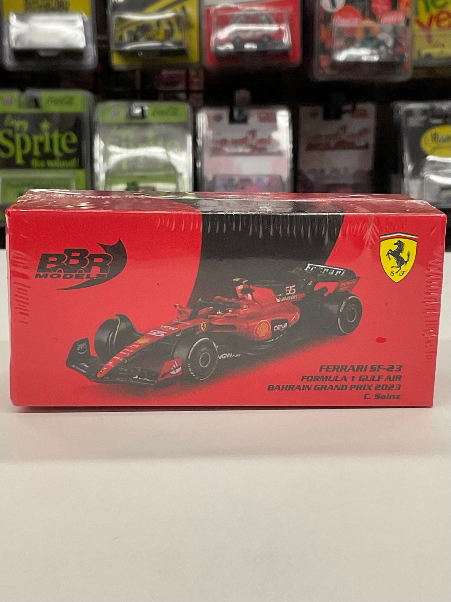 BBR Models Ferrari SF23 Formula 1 Gulf Air Bahrain Grand Prix 2023 C. Sainz