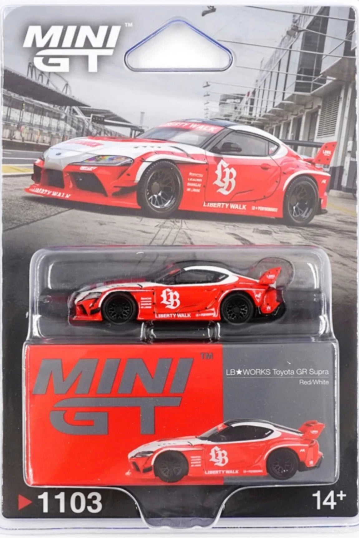 Mini GT #1103 LB WORKS Toyota GR Supra Red