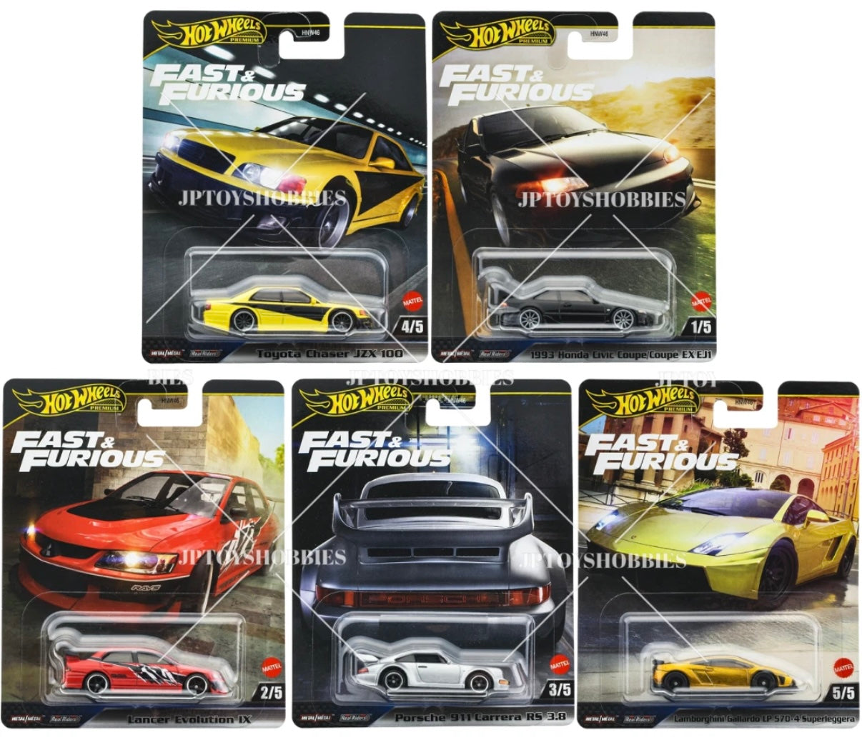 2025 Hot Wheels fast and furious Set of 5 from M
