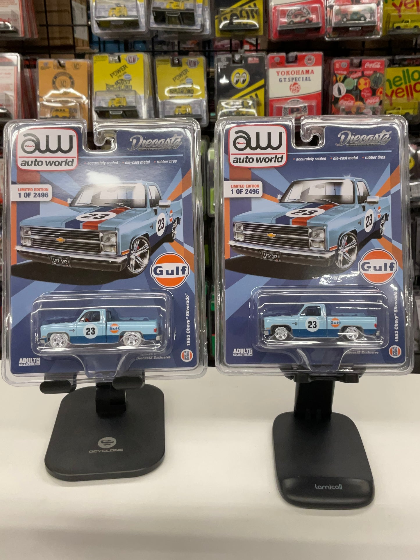 Autoworld DiecastZ Exclusive 1983 Chevy Silverado Chase and Regular