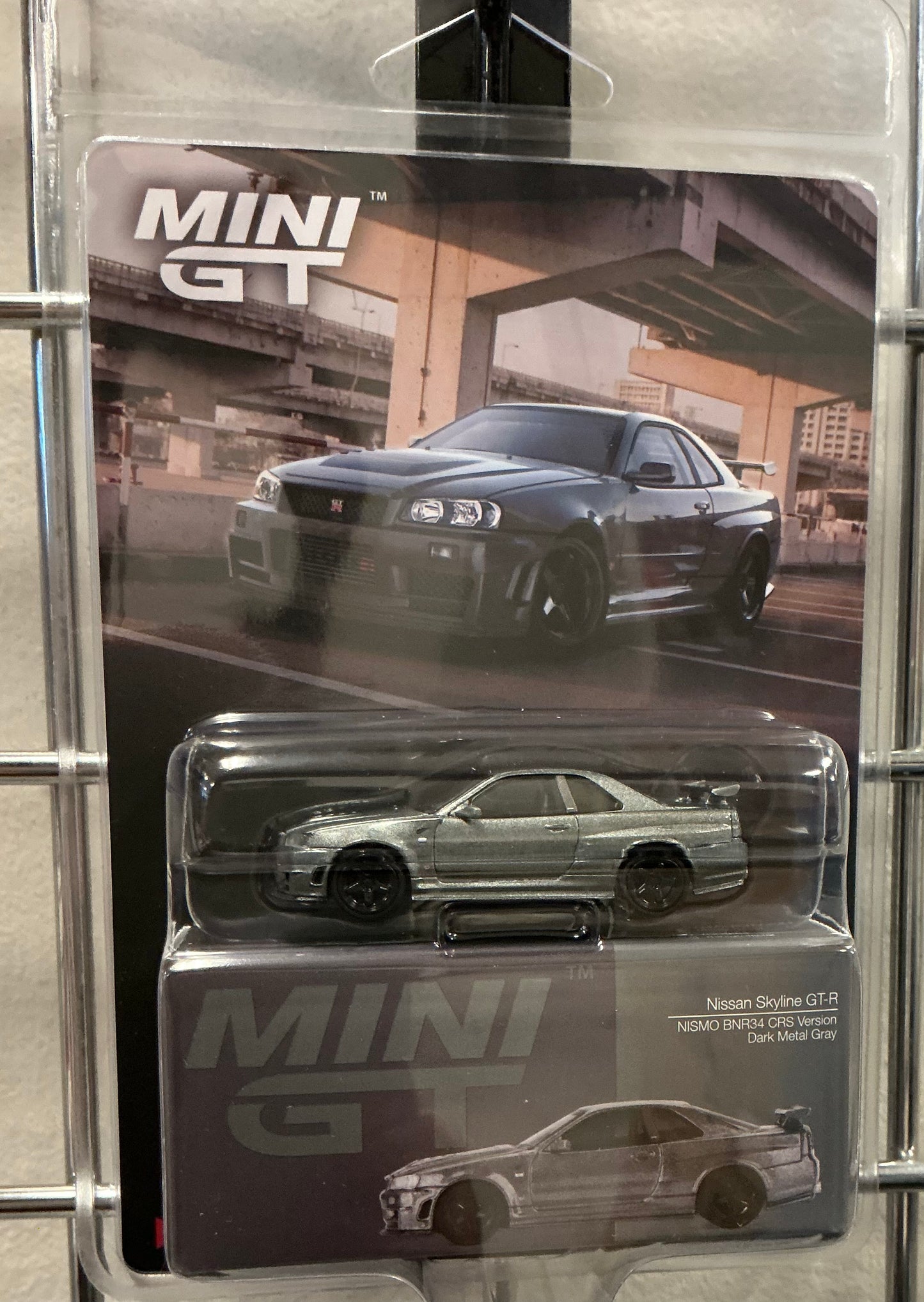 Mini GT Nissan Skyline GT-R Dark Metal Gray (NISMO BNR34 CRS Version)