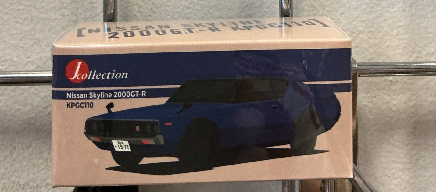 NISSAN SKYLINE 2000GT-R KPGC110 RHD BLUE 1/64 MODEL BY TARMAC WORKS