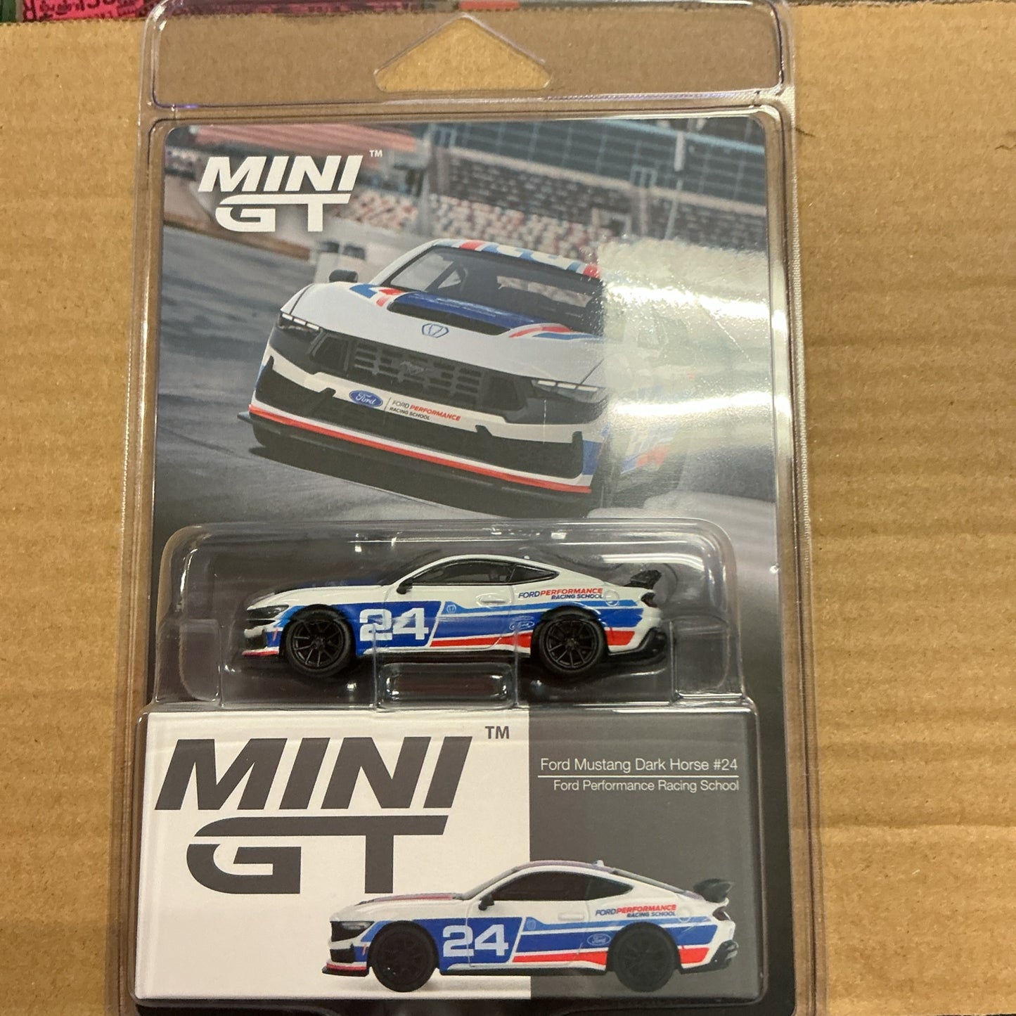 Mini GT Ford Mustang Dark Horse #24 Ford Performance Racing School #1172