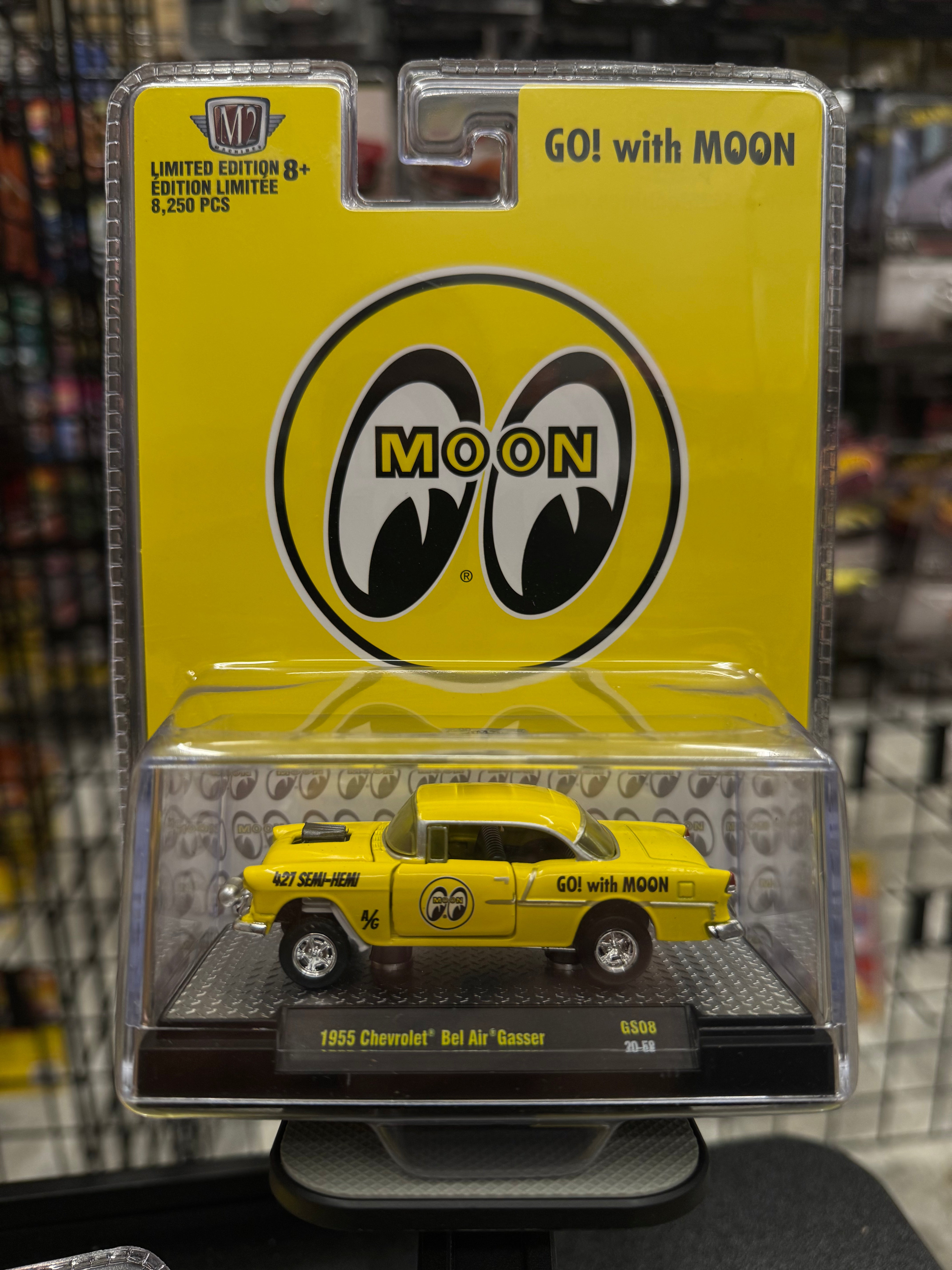M2 Machines 1955 Chevrolet Bel Air Gasser Mooneyes GO! with MOON