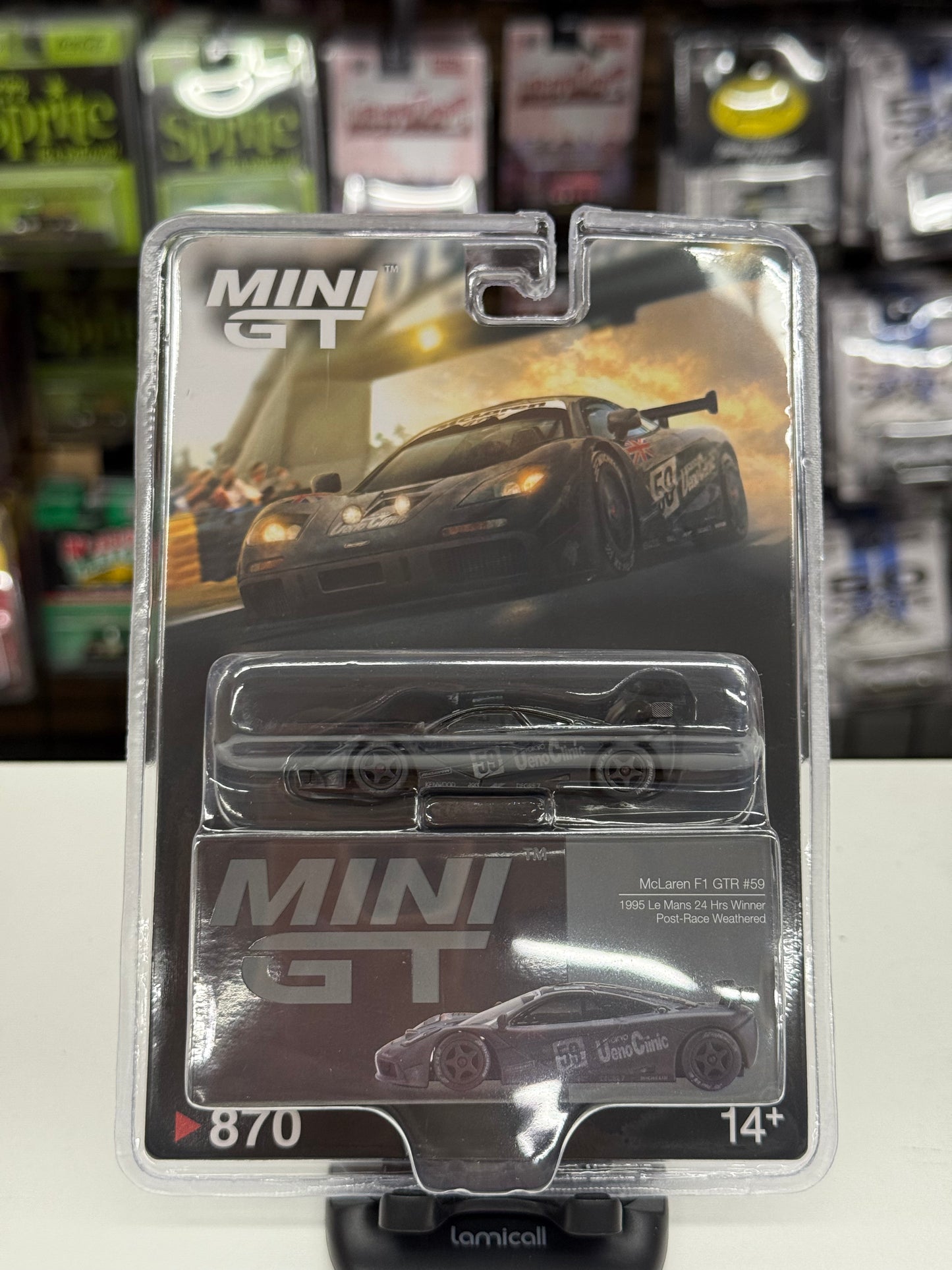 Mini GT 870 McLaren F1 GTR #59 1995 Le Mans 24 Hrs Winner Post-Race Weathered