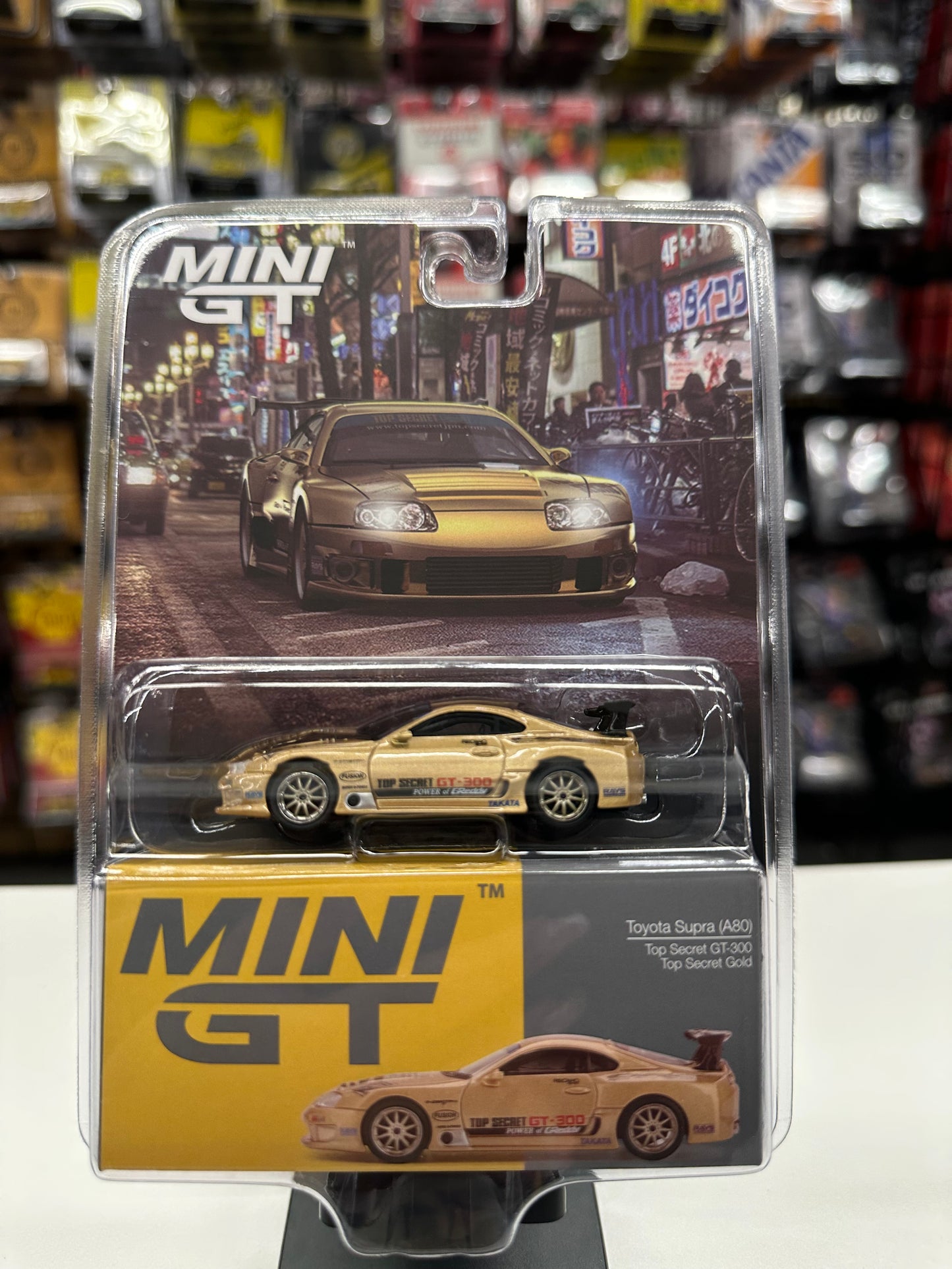 Mini GT 961 Toyota Supra (A80) Top Secret GT-300 Top Secret Gold
