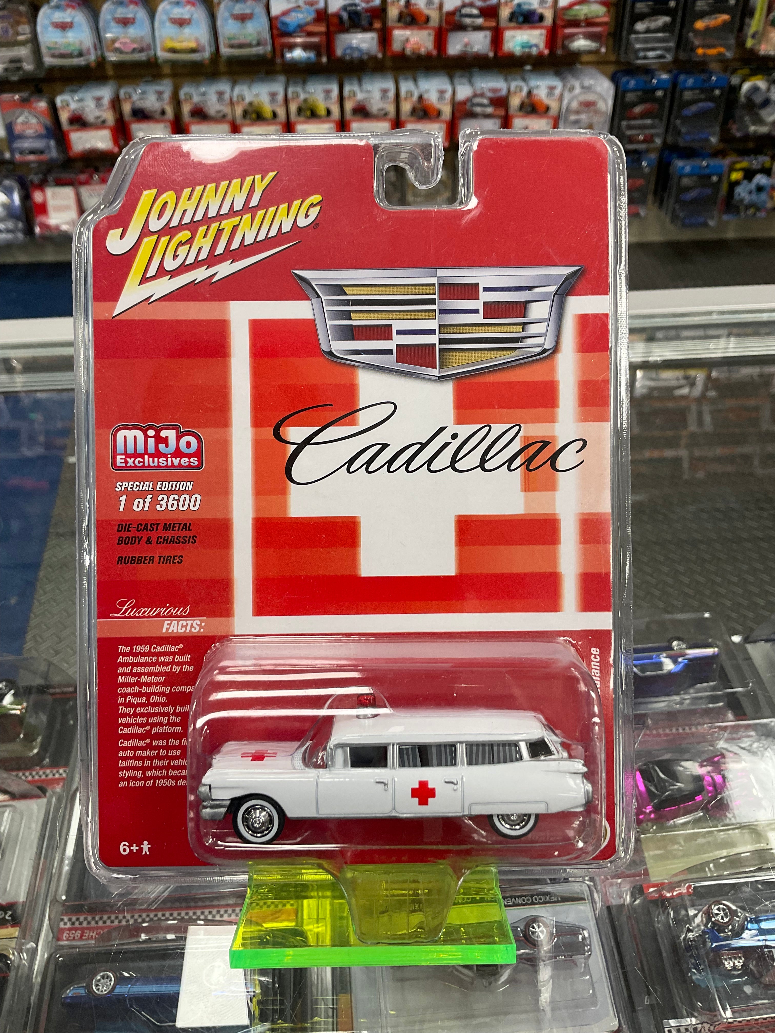 thumbnail image 2 of Johnny Lightning 1959 Cadillac Ambulance – 1:64 Scale, White, Limited Edition – Collectible Diecast 2 of 3