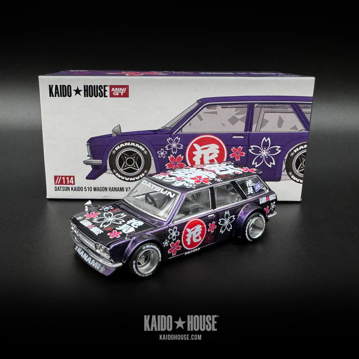 Kaido House 114 Datsun 510 Kaido Wagon Purple Hanami V3 – Diecastz Kaido House 114 Datsun 510 Kaido Wagon Purple Hanami V3 – Diecastz