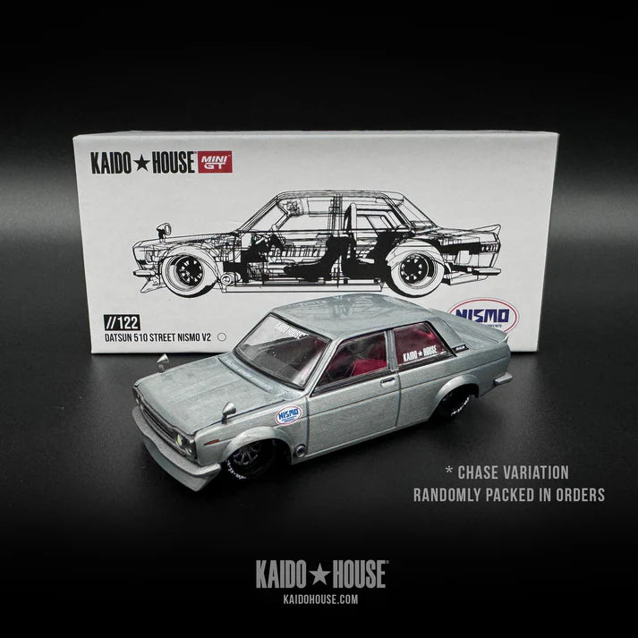 Kaido House CHASE 122 Datsun 510 Street Nismo v2 White – Diecastz Kaido House CHASE 122 Datsun 510 Street Nismo v2 White – Diecastz