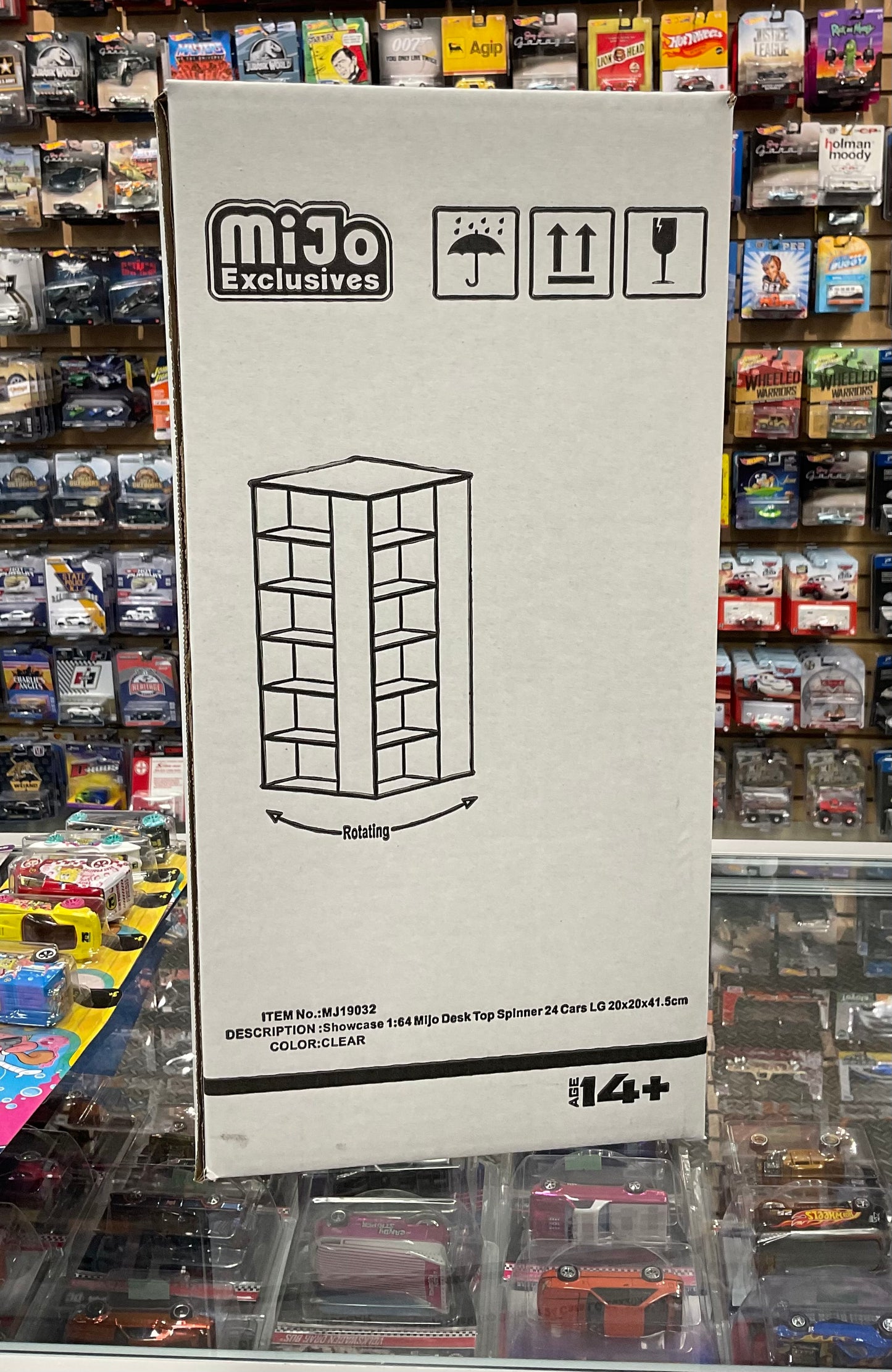 Acrylic Boxed Showcase 1:64 Mijo Desk Top Spinner 24 Cars LG-19032