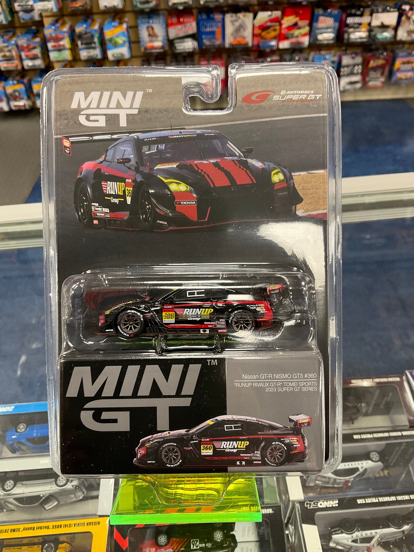 MiniGT 754 Nissan GT-R Nismo GT3 #360 “RUNUP RIVAUX GT-R” TOMEI SPORTS 2023 SUPER GT SERIES