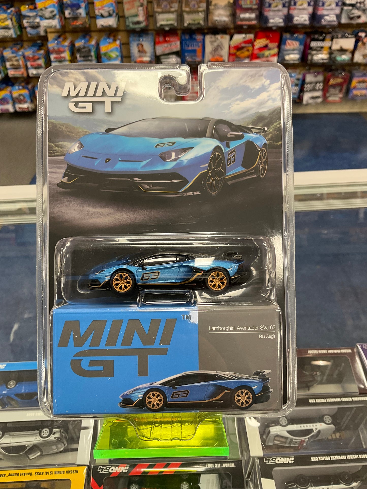 MiniGT 784 Lamborghini Aventador SVJ 63 Blu Aegir