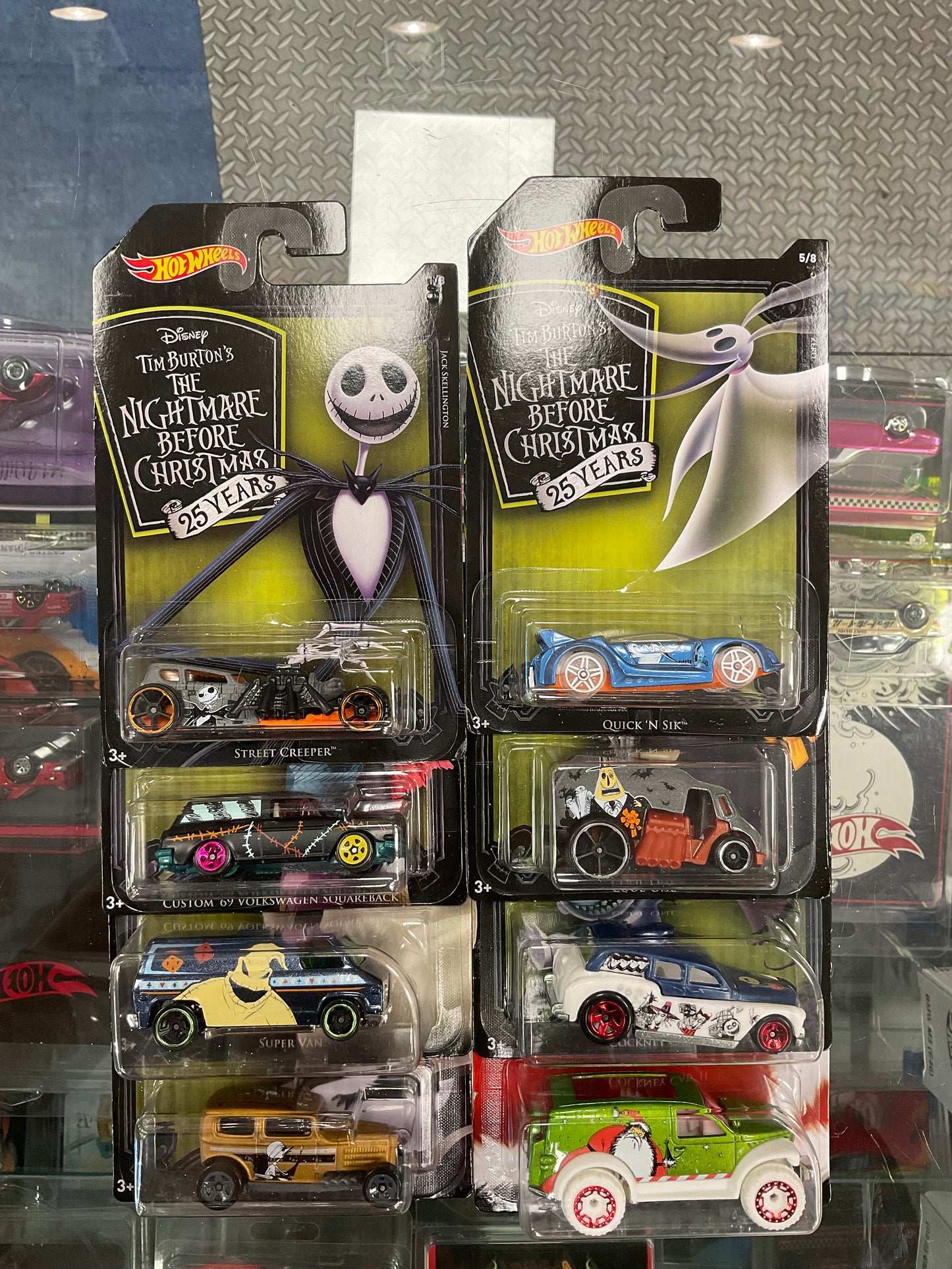 Hot Wheels Tim Burton’s The Nightmare Before Christmas 25 Years Set of 8