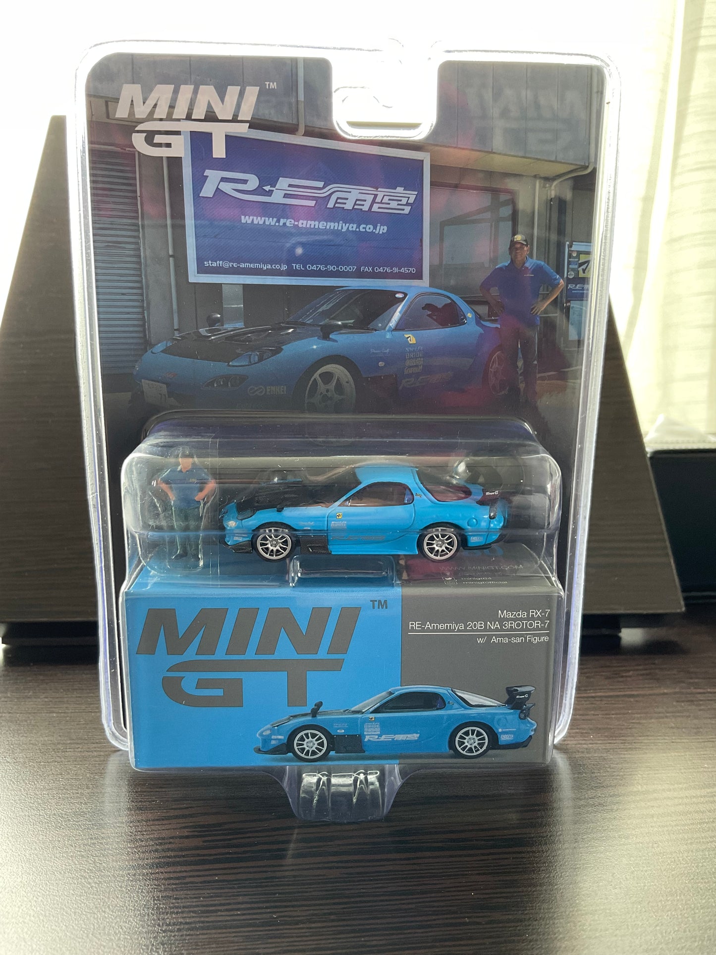 Mini GT 880 Tokyo Auto Salon 2025 exclusive Mazda RX-7 Re-Amemiya w/ AMA-san figure
