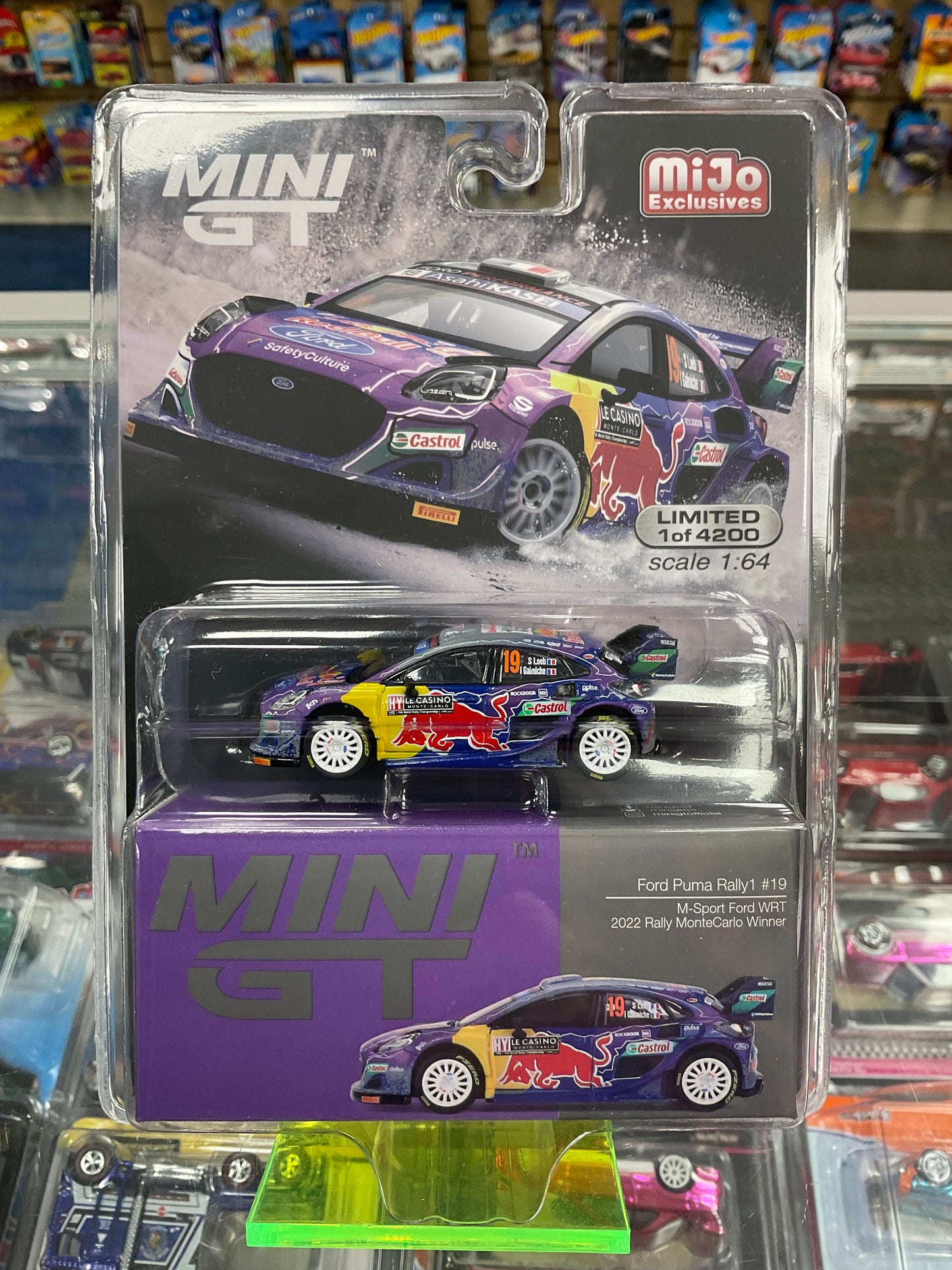 MiniGT 533 Ford Puma Rally1 #19 M-Sport Ford WRT 2022 Rally MonteCarlo winner