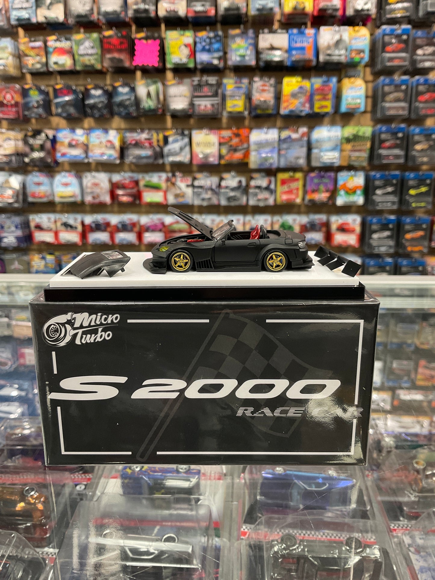Micro Turbo Honda S2000 Race Car Flat Black