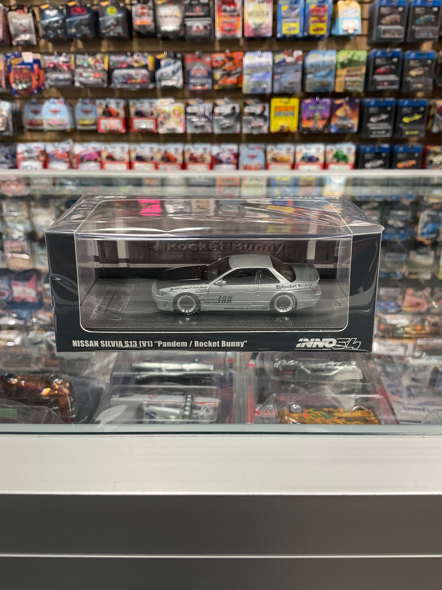 Inno64 Nissan Silvia S13 (V1) Pandem Rocket Bunny Silver