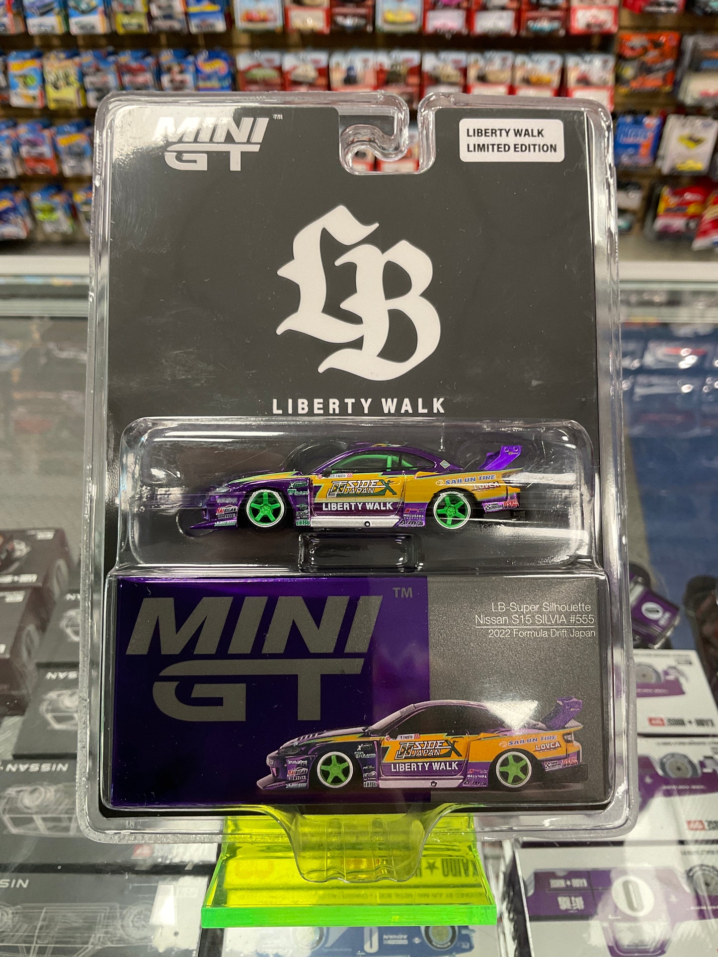 MiniGT 576 Liberty Walk Limited Edition LB-Super Silhouette Nissan S15 Silvia #555 Purple