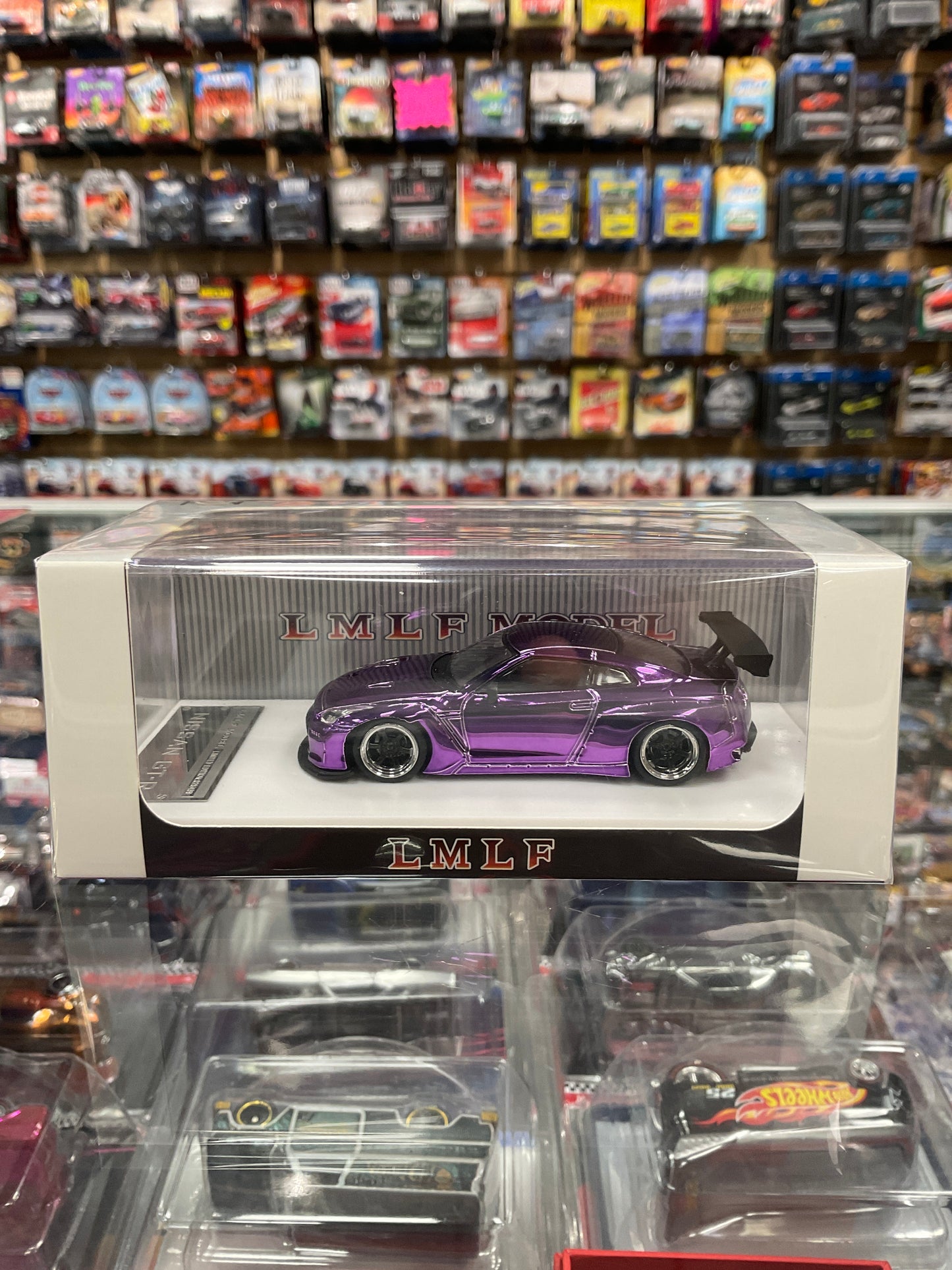 LMLF Model Nissan GT-R R35 Rocket bunny Purple Chrome