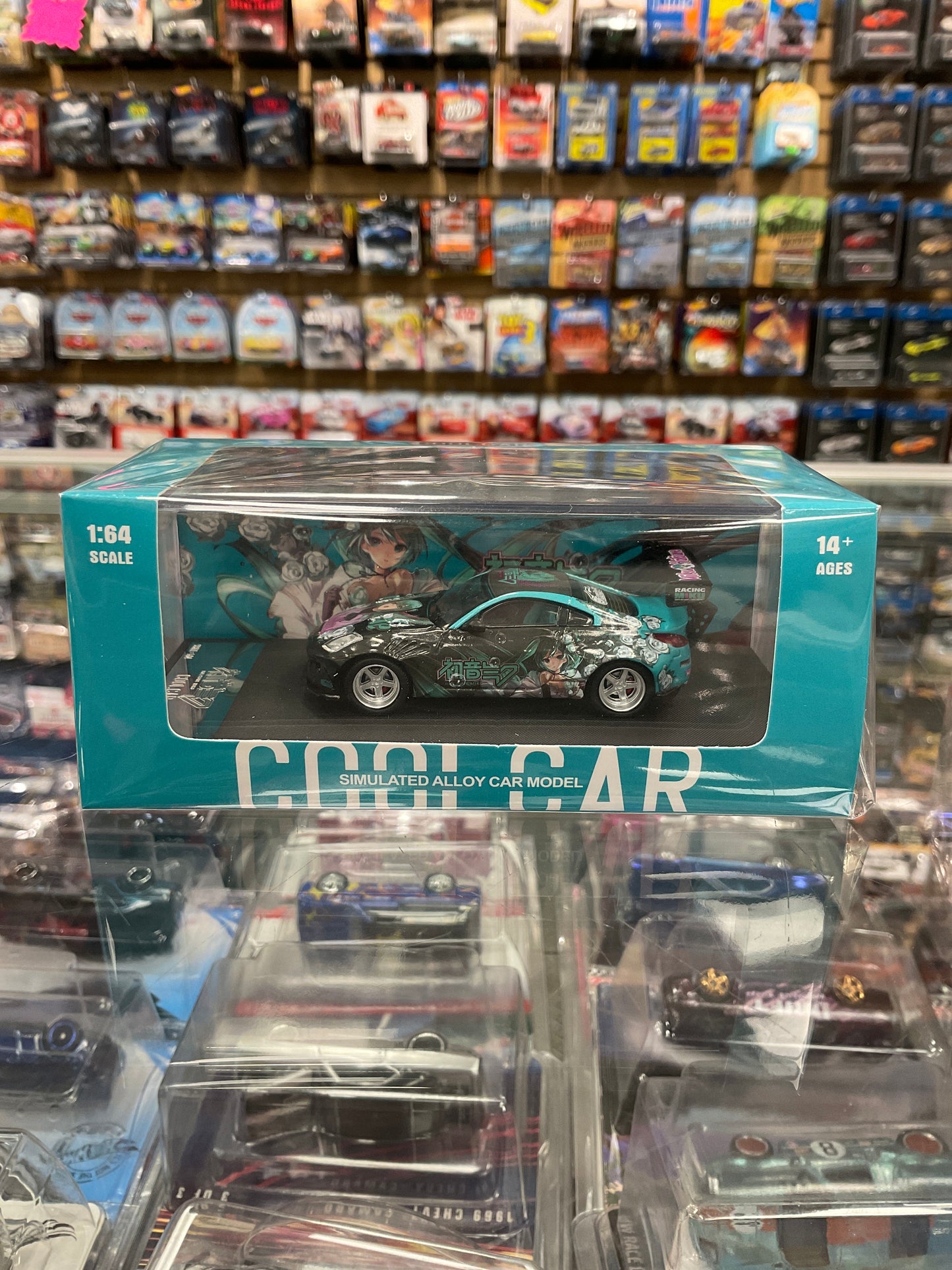 Cool car hatsune miku set of 350z, vw T1, and trailer