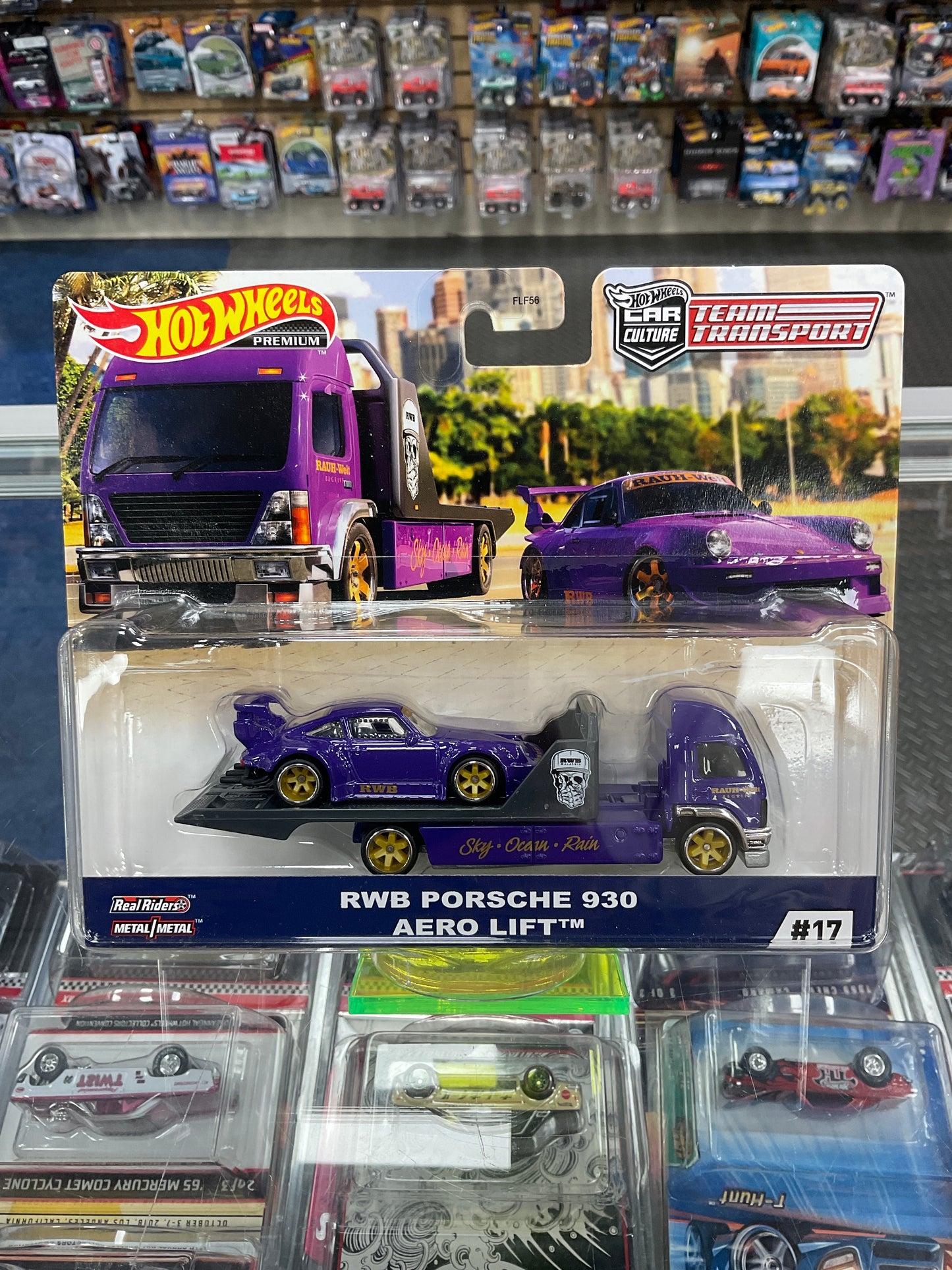 Hot Wheels Team Transport #17 Purple RWB Porsche 930 Aero Lift