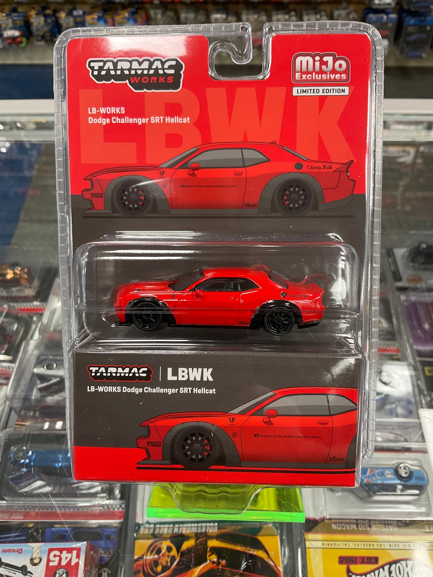 Tarmac Works LB-Works Dodge Challenger SRT HellCat Red