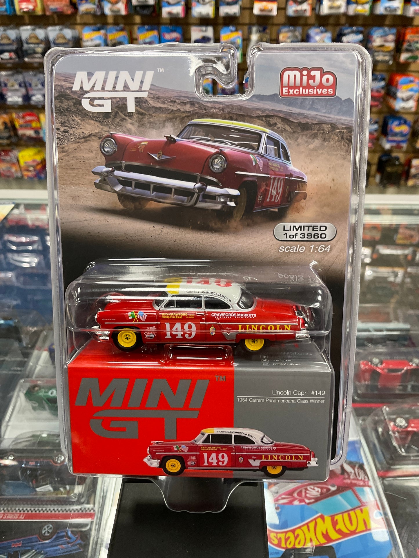 MiniGT 611 Lincoln capri #149 1954 Carrera Panamericana Classic Winner