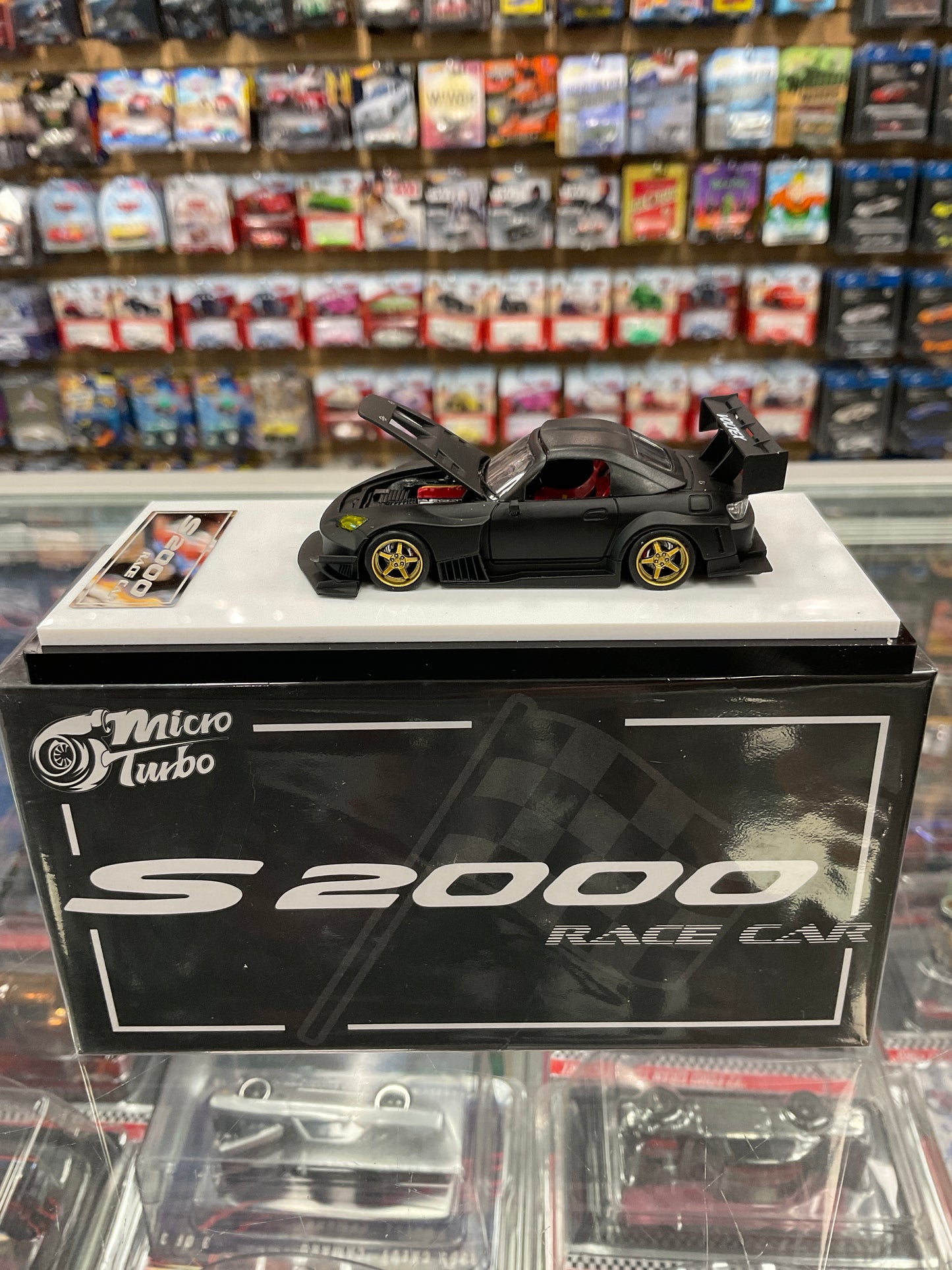 Micro Turbo Honda S2000 Race Car Flat Black