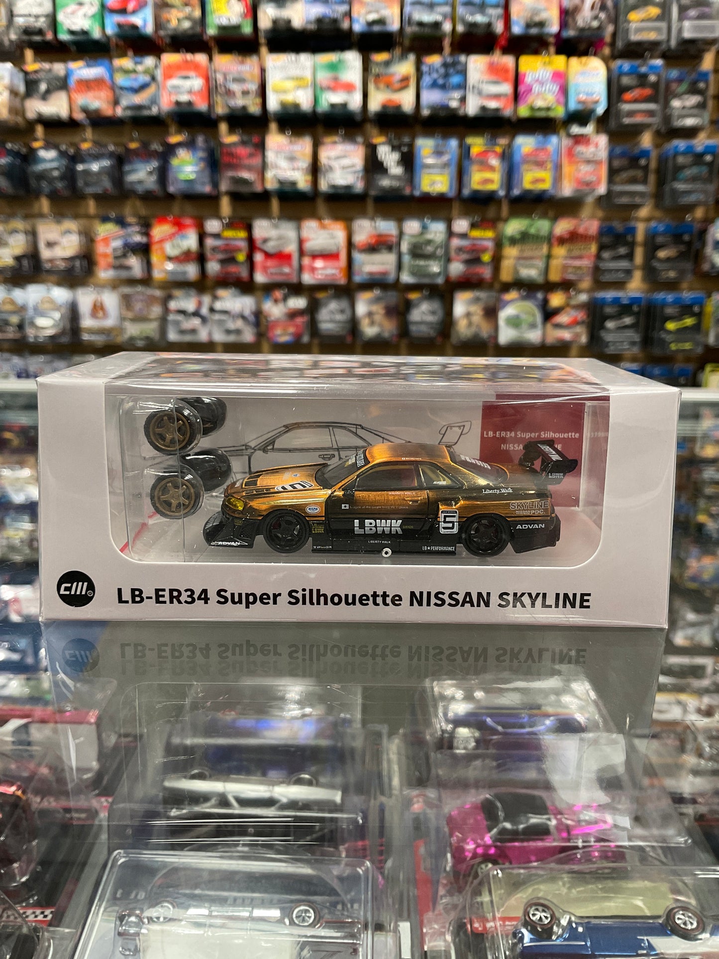 Cm model LB-ER34 Super Silhouette Nissan Skyline copper