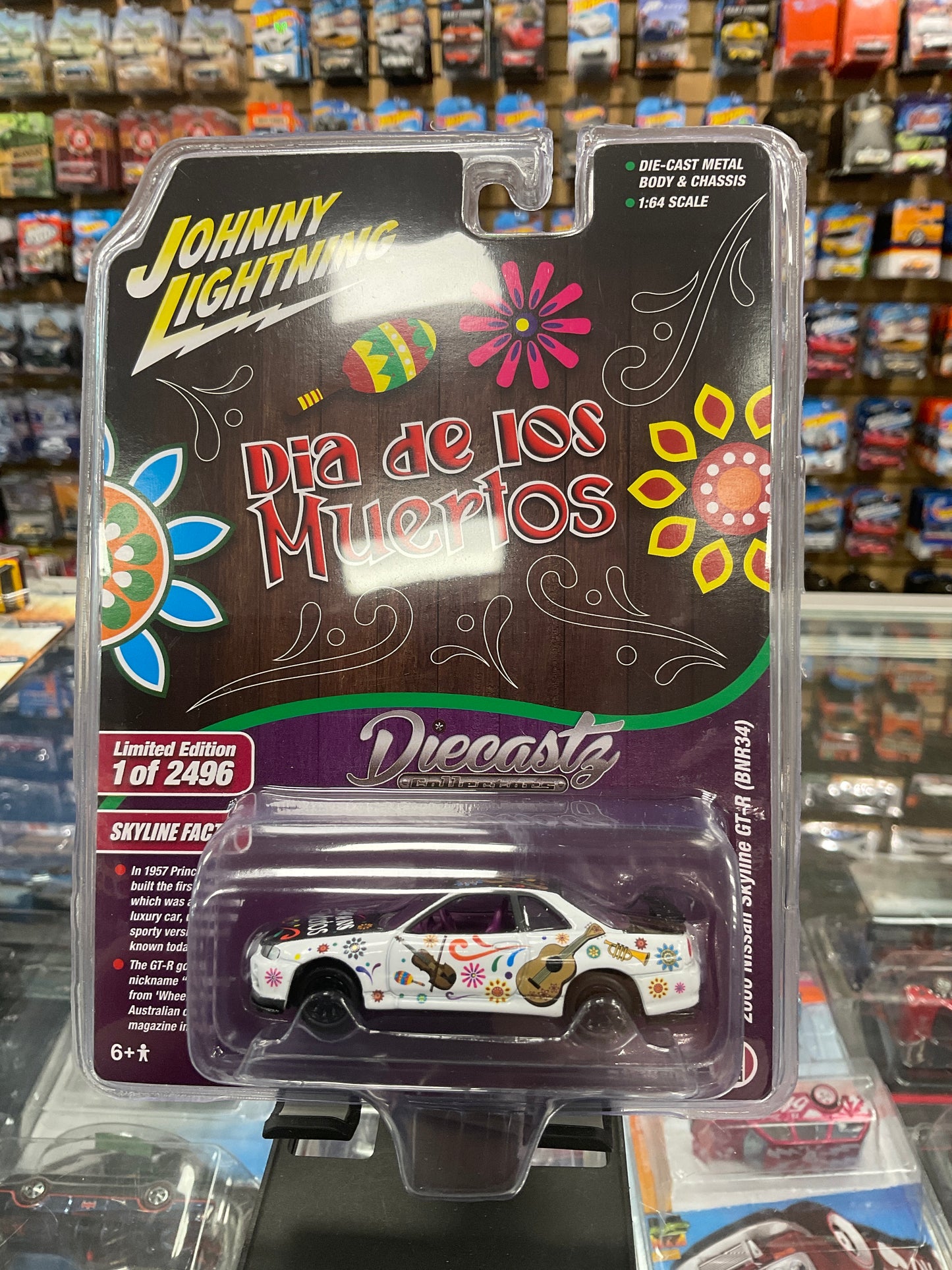 Johnny Lightning Dia de los Muertos 2000 Nissan Skyline GT-R BNR34