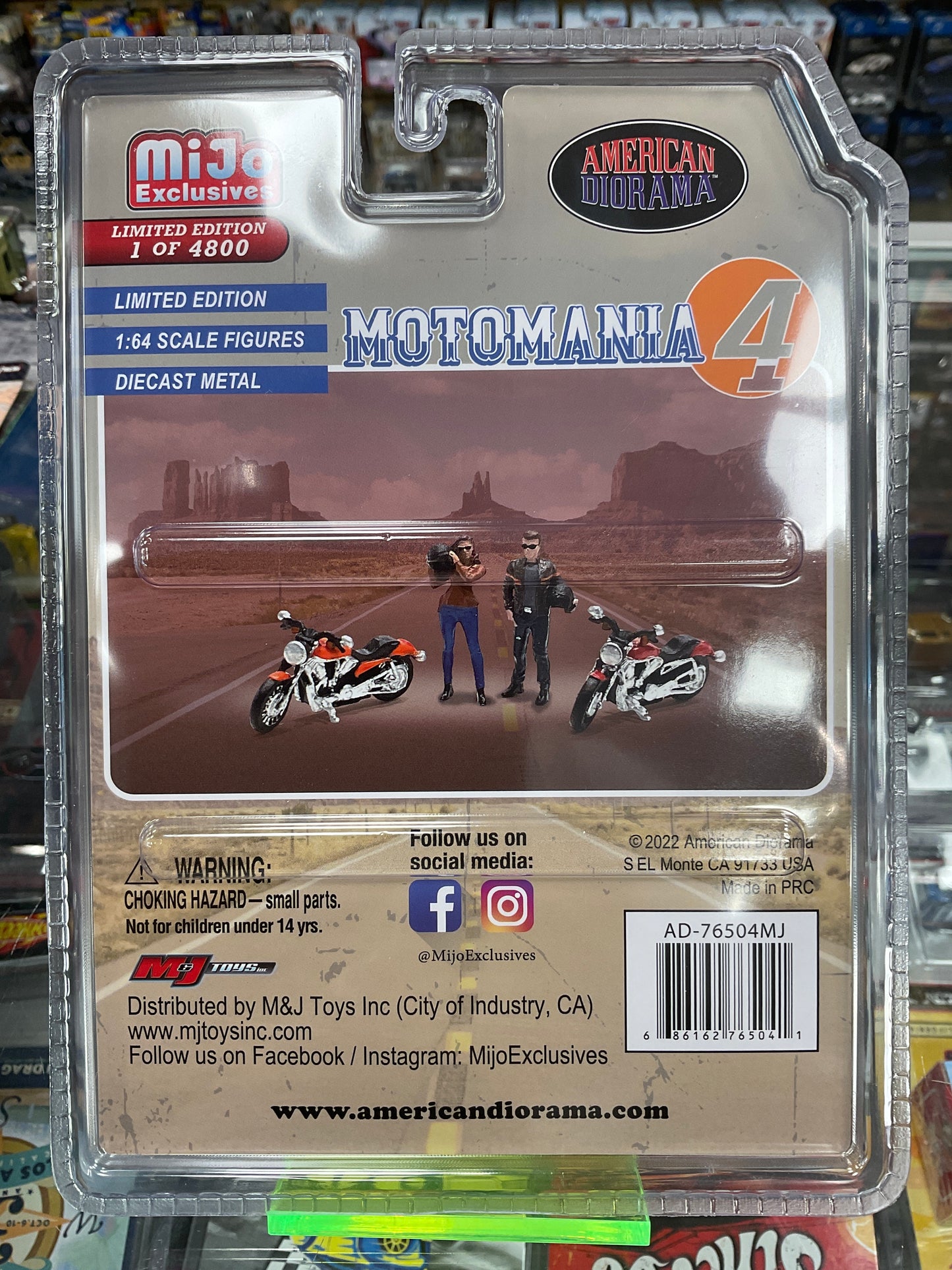American diorama Mijo exclusive Motomania 4 1:64 Diecast figures
