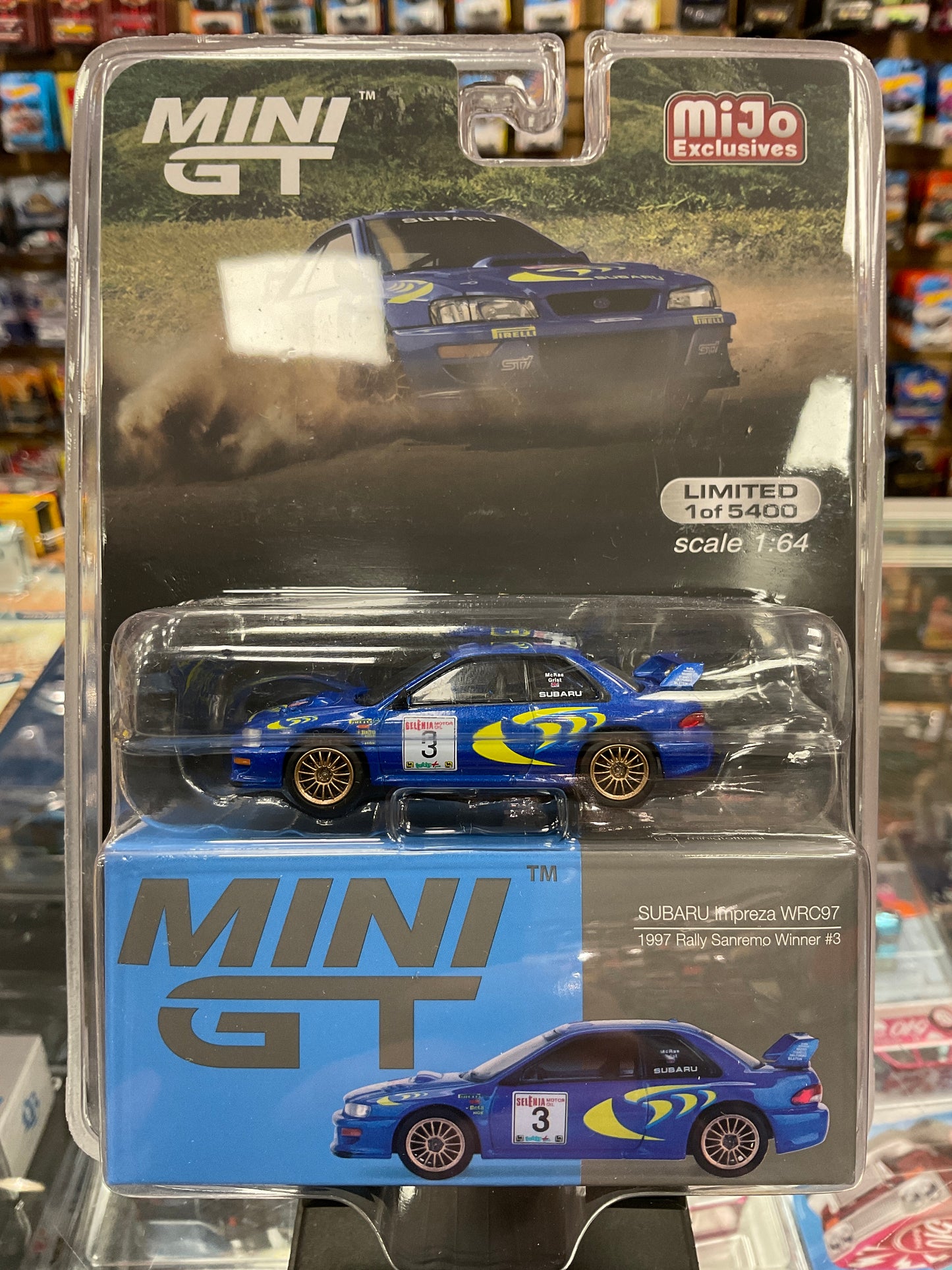 MiniGT 512 Subaru Impreza WRC97 1997 Rally Sanremo Winner #3