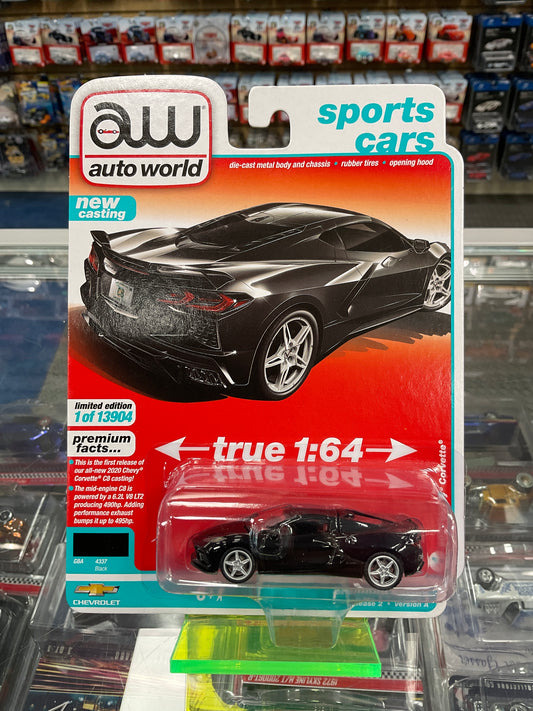 Auto world 2020 Chevy Corvette Black Sports Cars